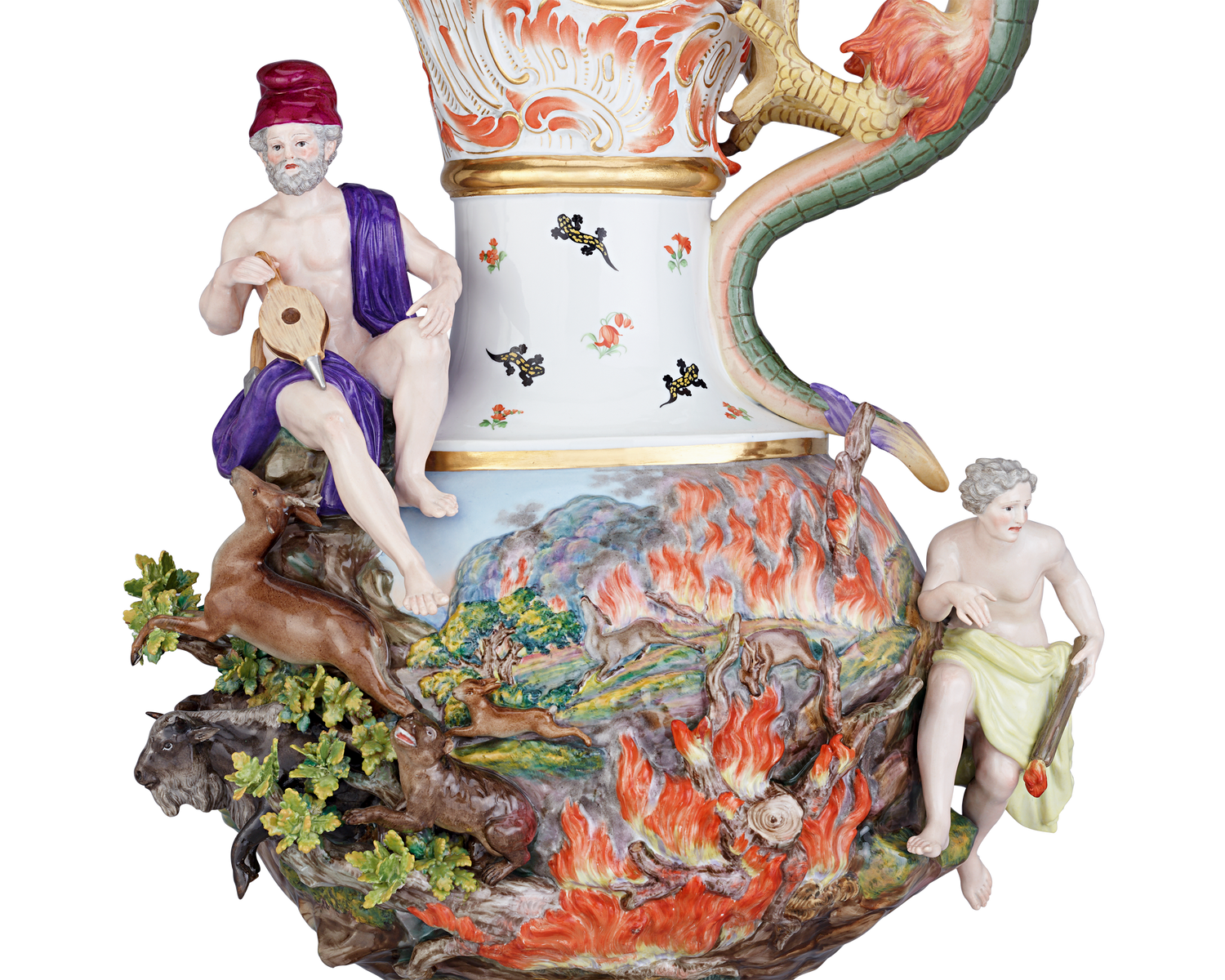 Meissen Four Elements Porcelain Ewers