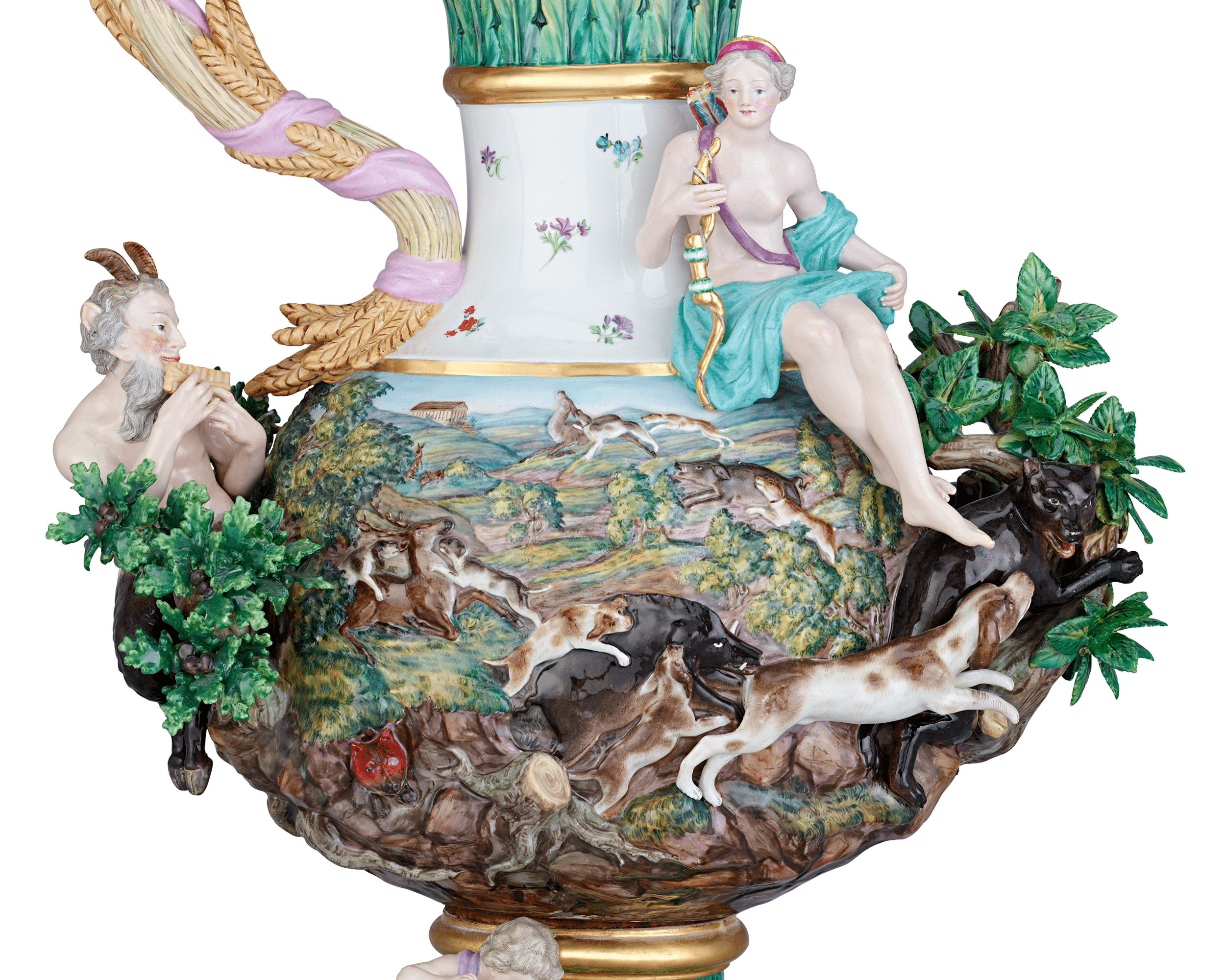 Meissen Four Elements Porcelain Ewers