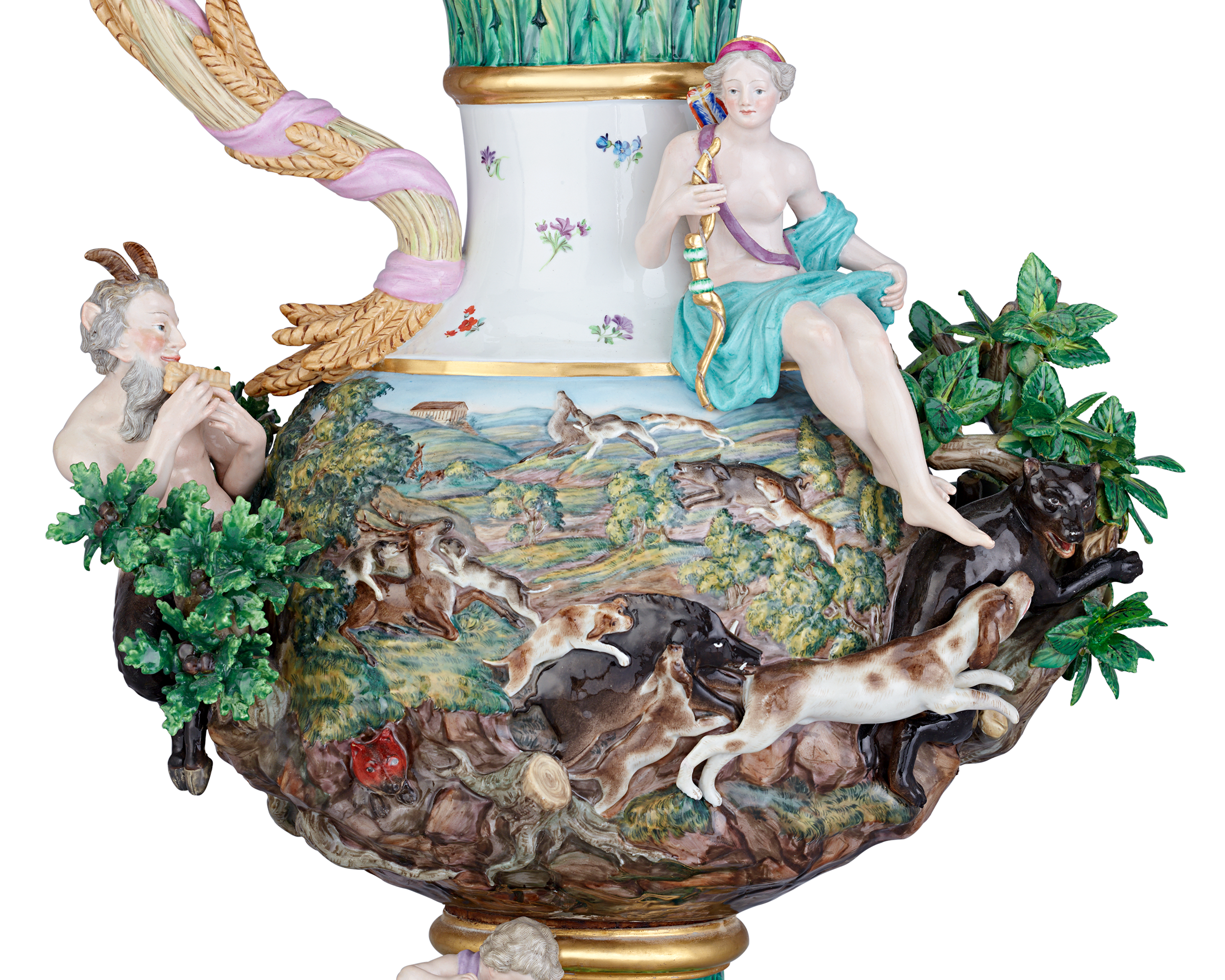 Meissen Four Elements Porcelain Ewers