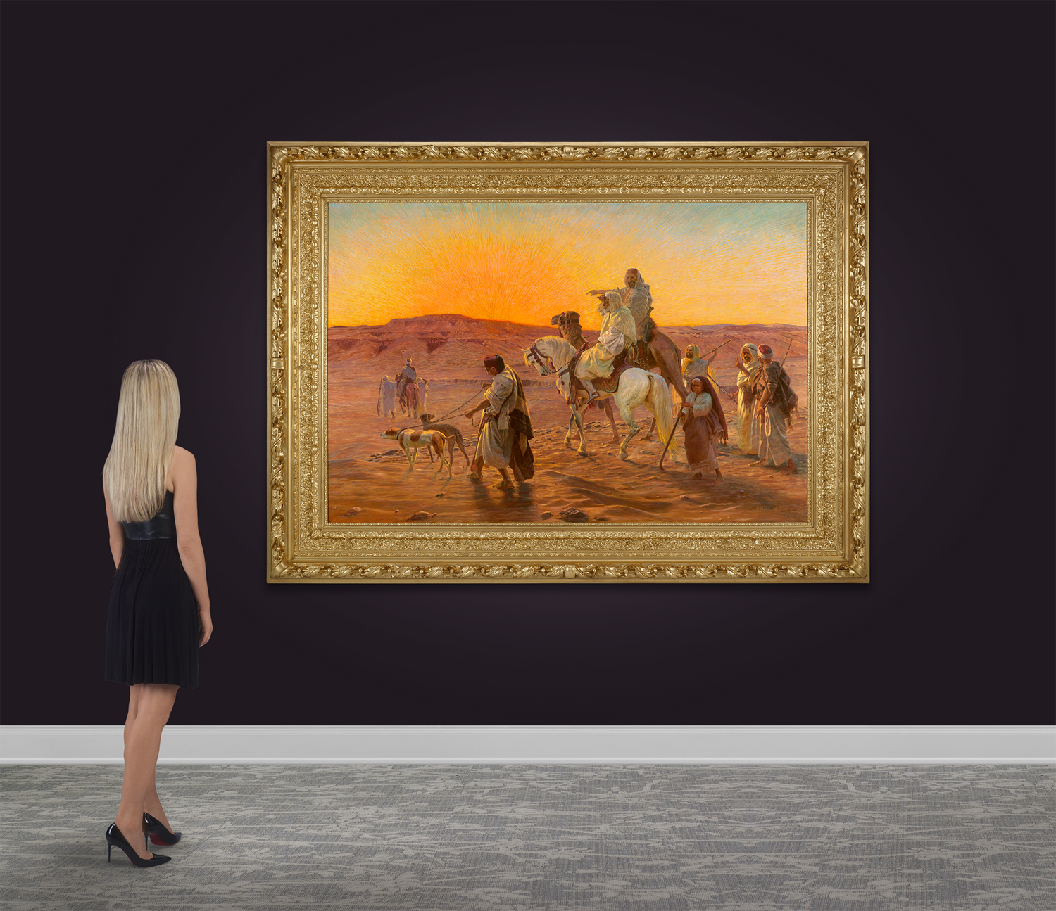 Sunrise in the Desert by Otto Pilny