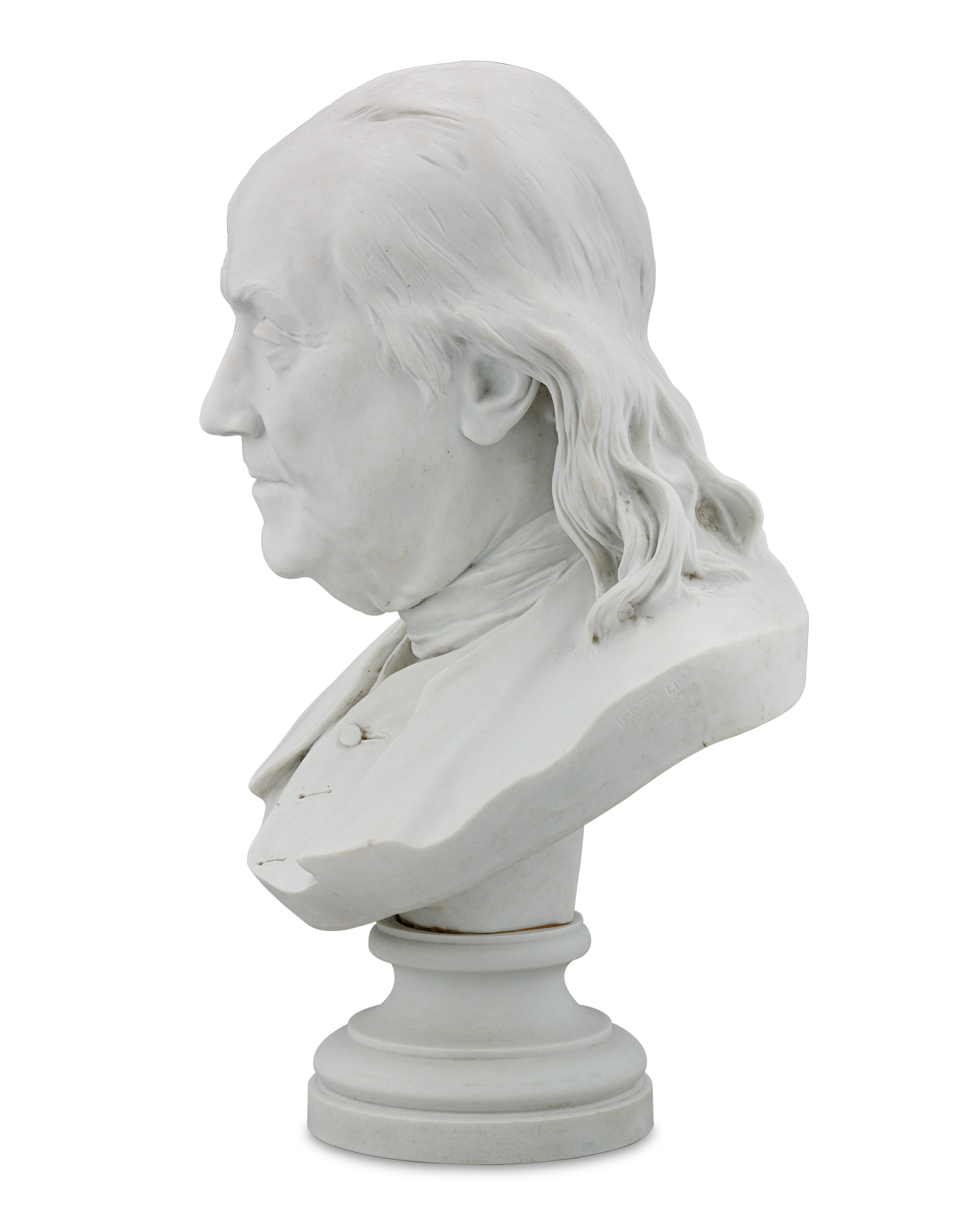 Sèvres Bust of Benjamin Franklin after Jean-Antoine Houdon