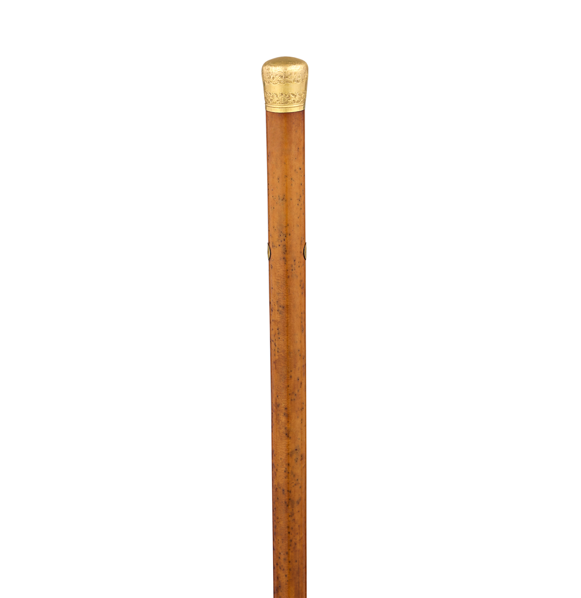 Gilt Knob Wooden Cane