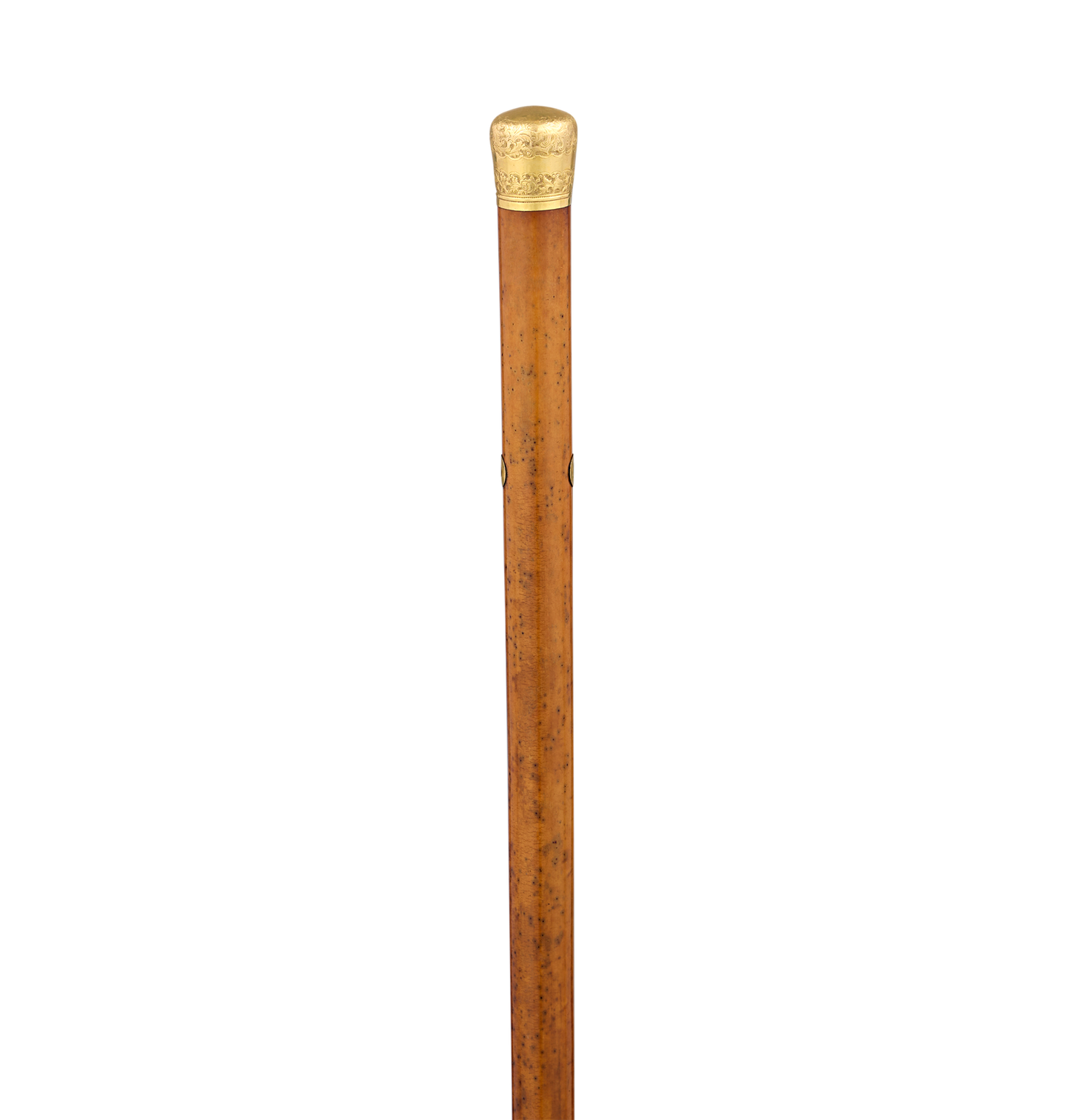 Gilt Knob Wooden Cane