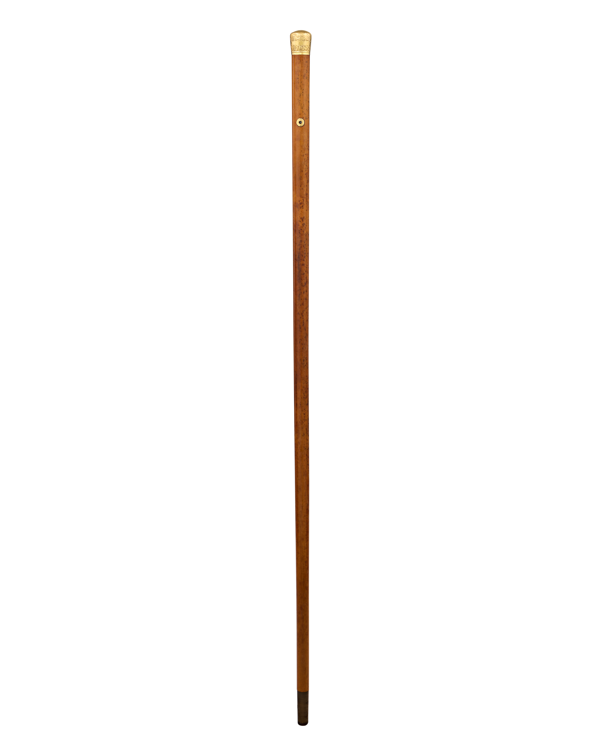 Gilt Knob Wooden Cane