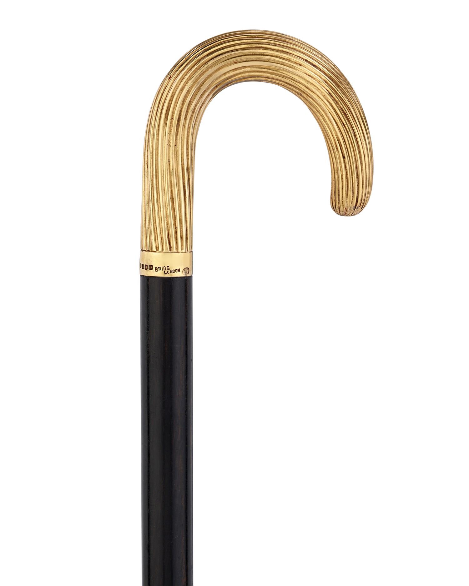 Silver-Gilt Crook Cane by Brigg