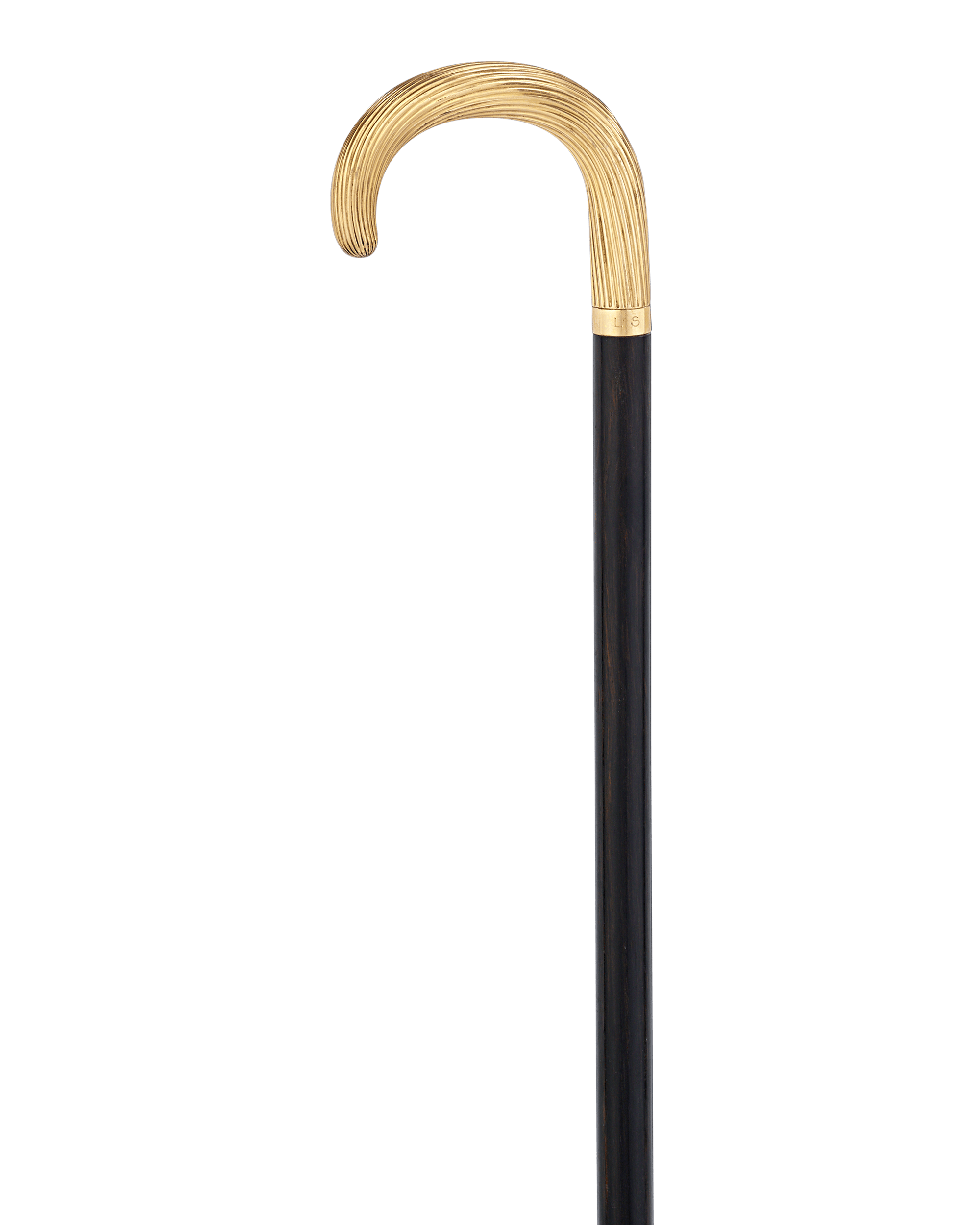 Silver-Gilt Crook Cane by Brigg