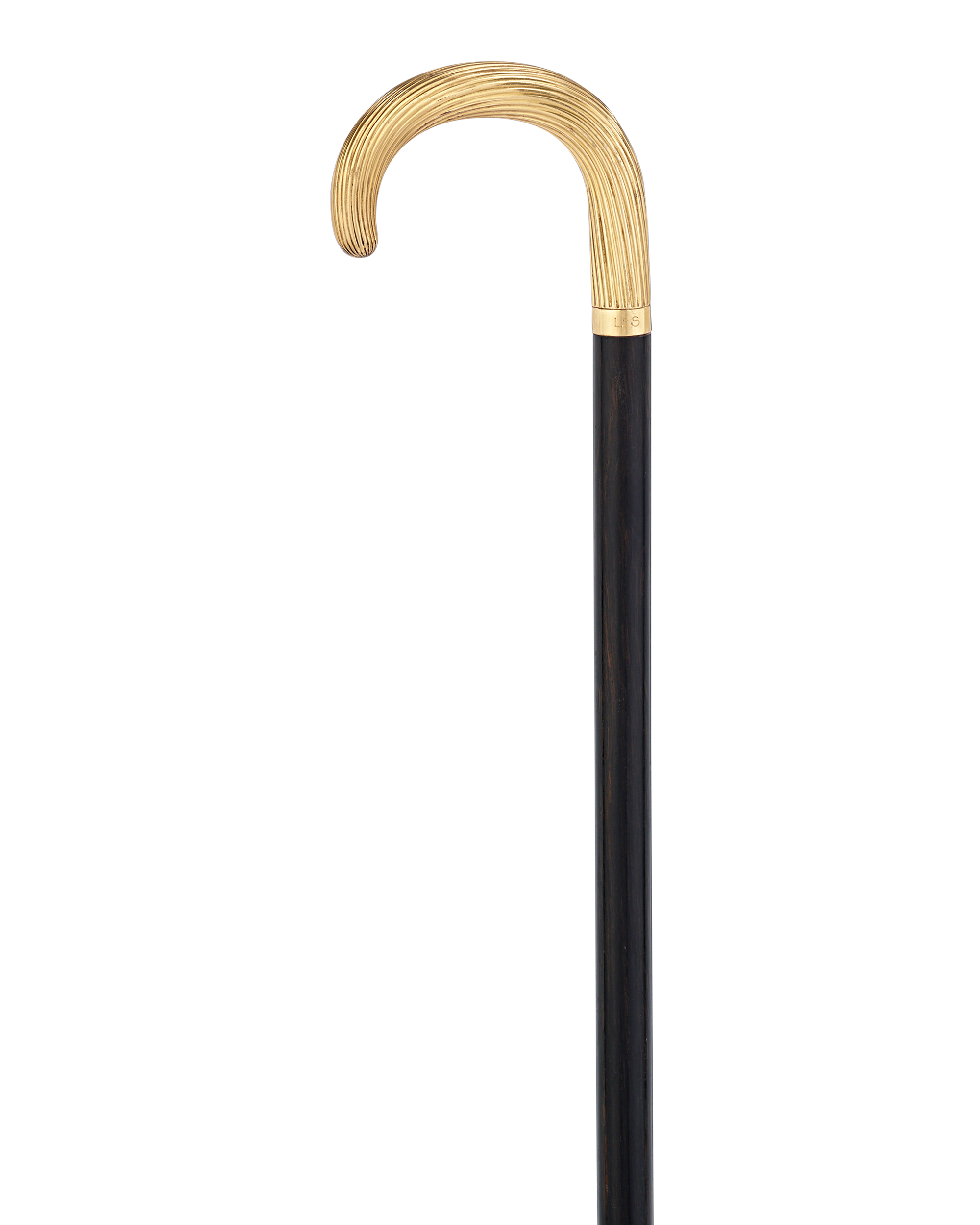 Silver-Gilt Crook Cane by Brigg