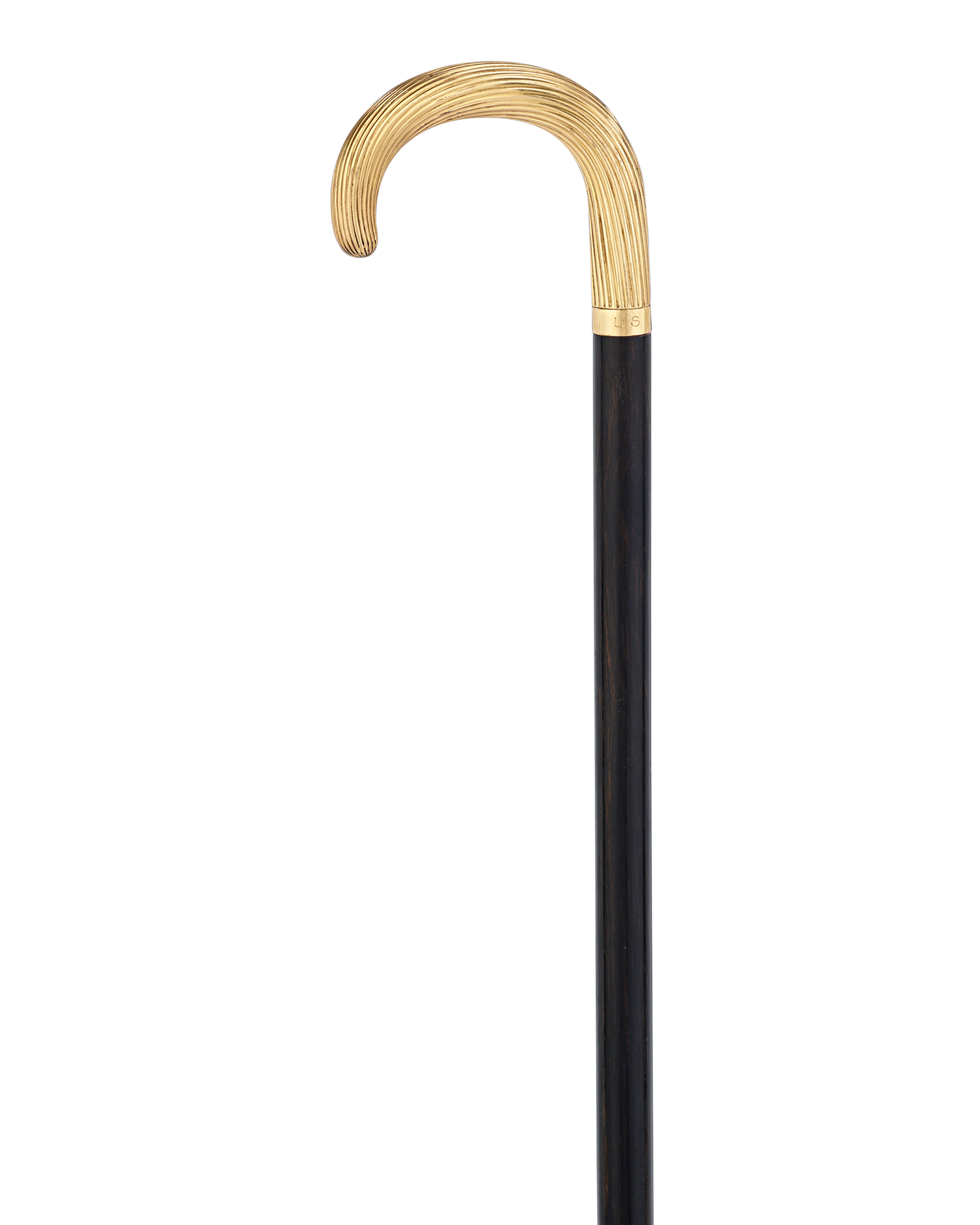 Silver-Gilt Crook Cane by Brigg