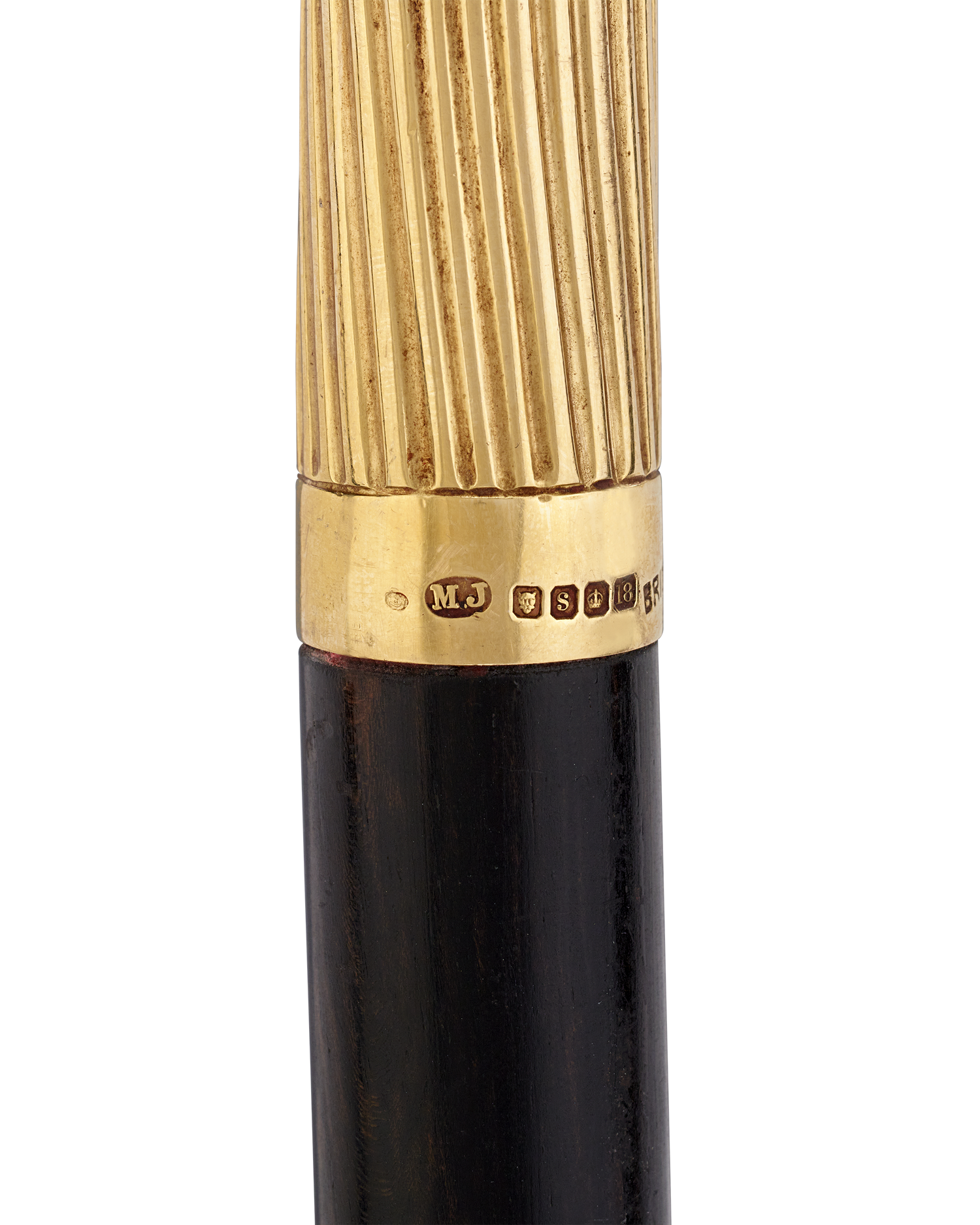 Silver-Gilt Crook Cane by Brigg