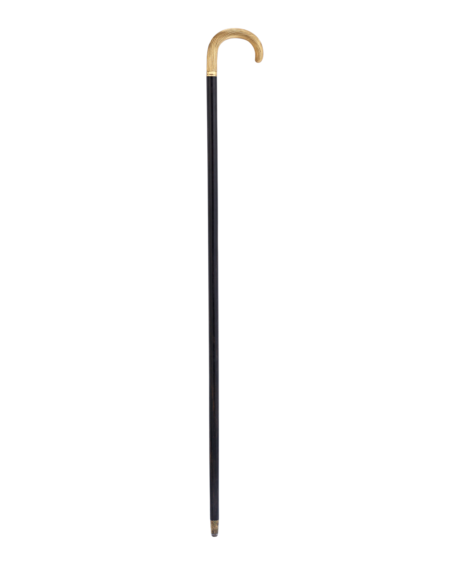 Silver-Gilt Crook Cane by Brigg