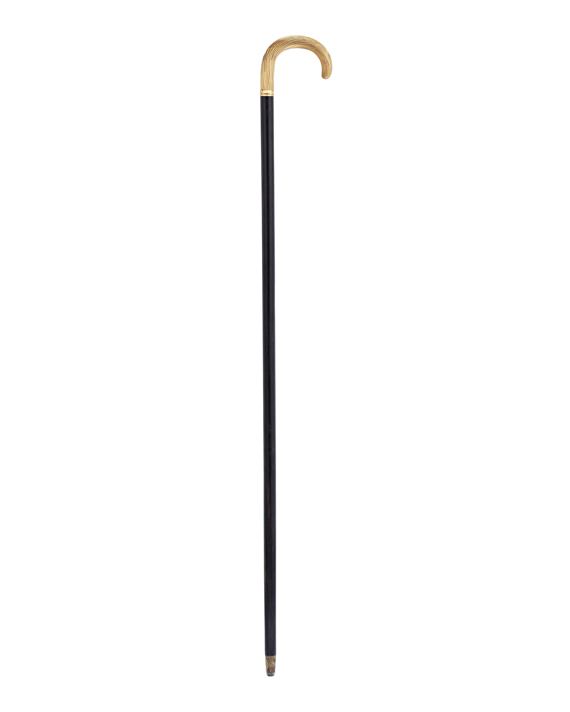 Silver-Gilt Crook Cane by Brigg