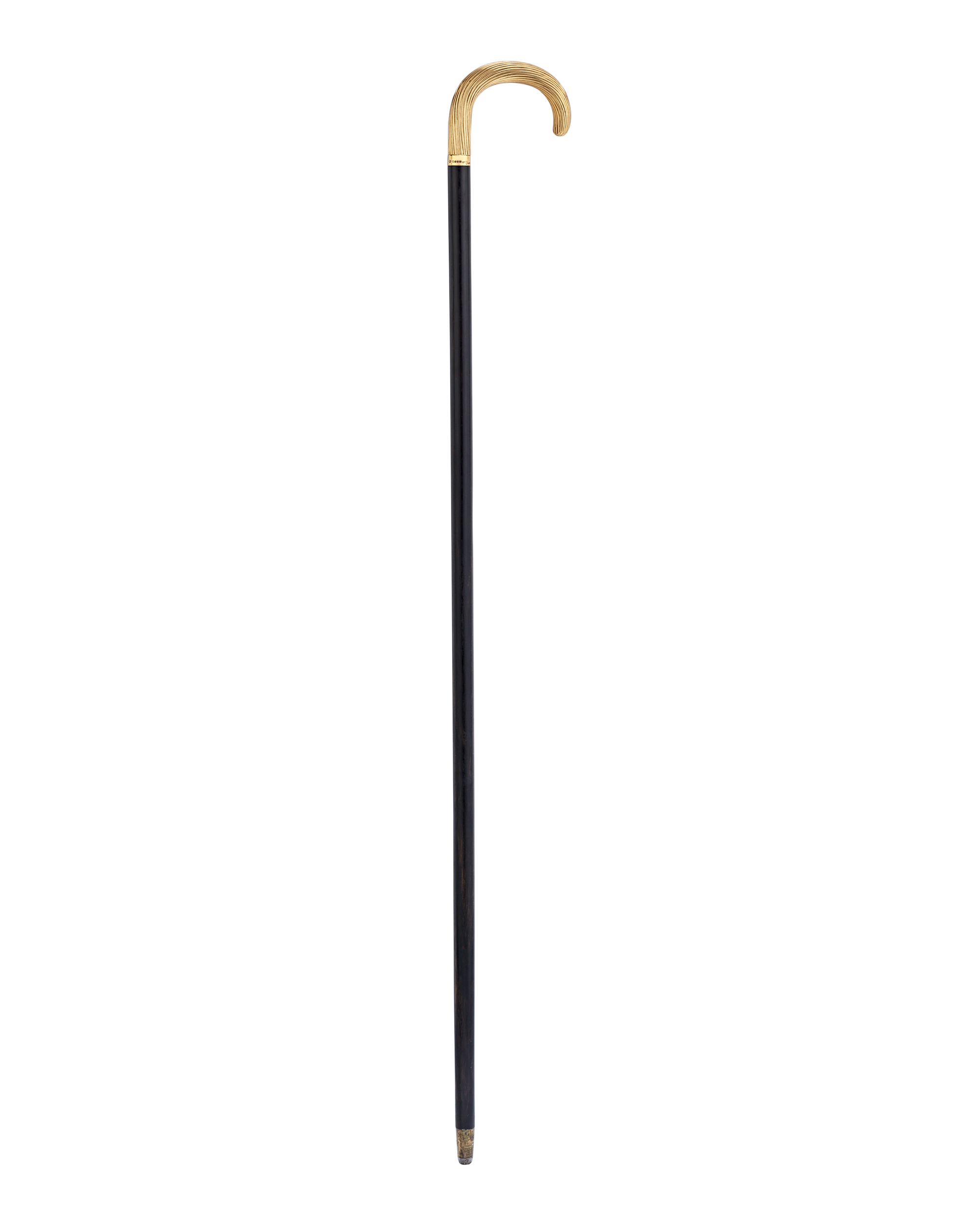 Silver-Gilt Crook Cane by Brigg