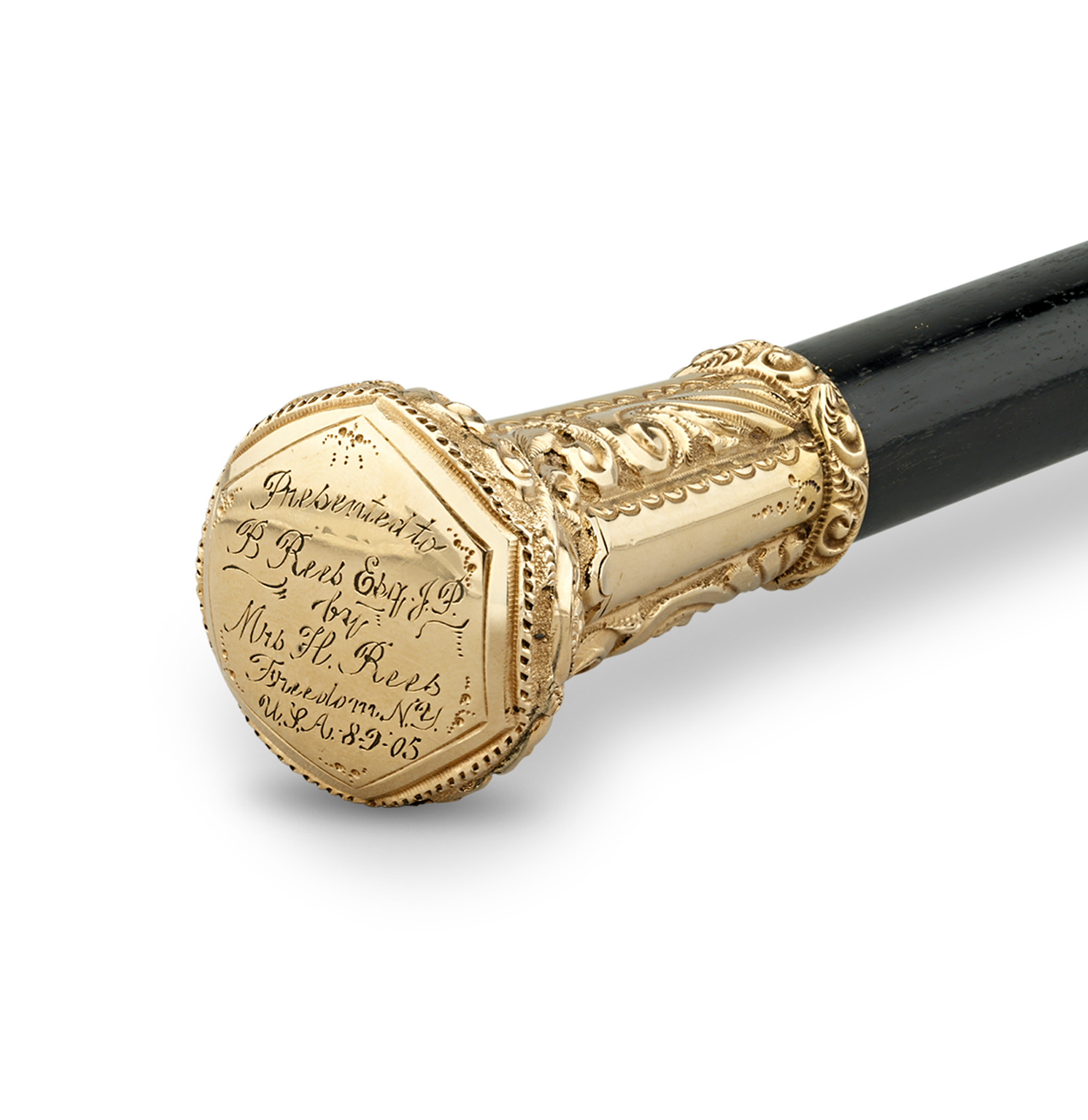 Gold Knob Presentation Cane