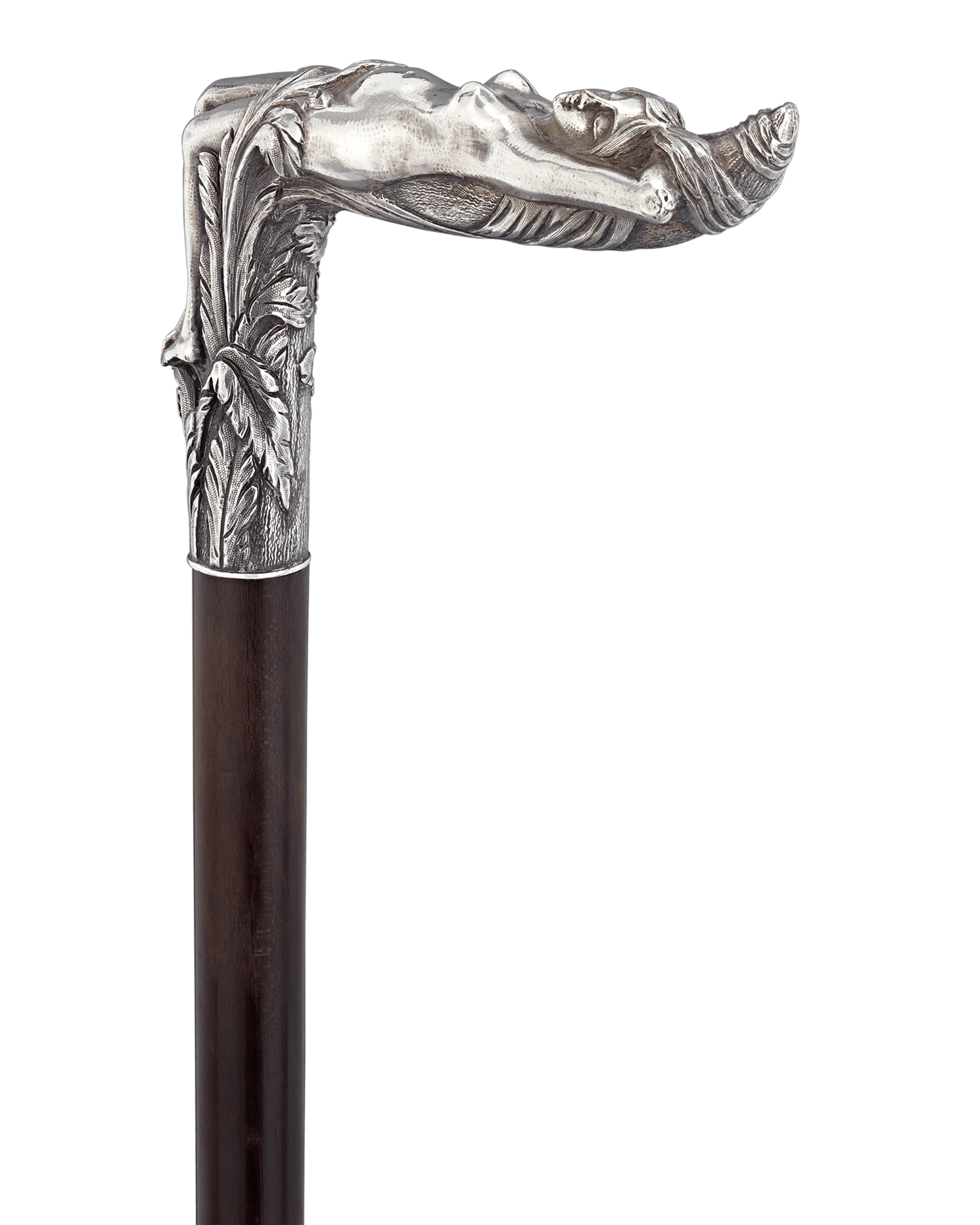 Art Nouveau Silver Mermaid Cane