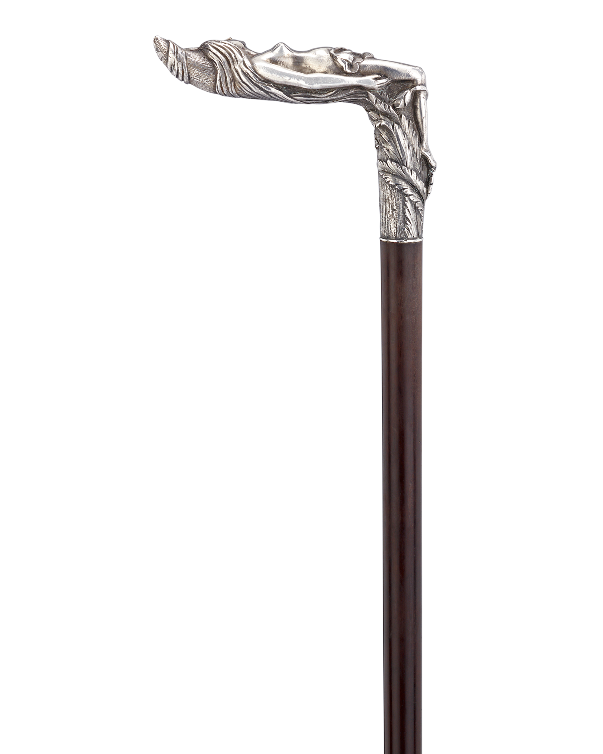 Art Nouveau Silver Mermaid Cane