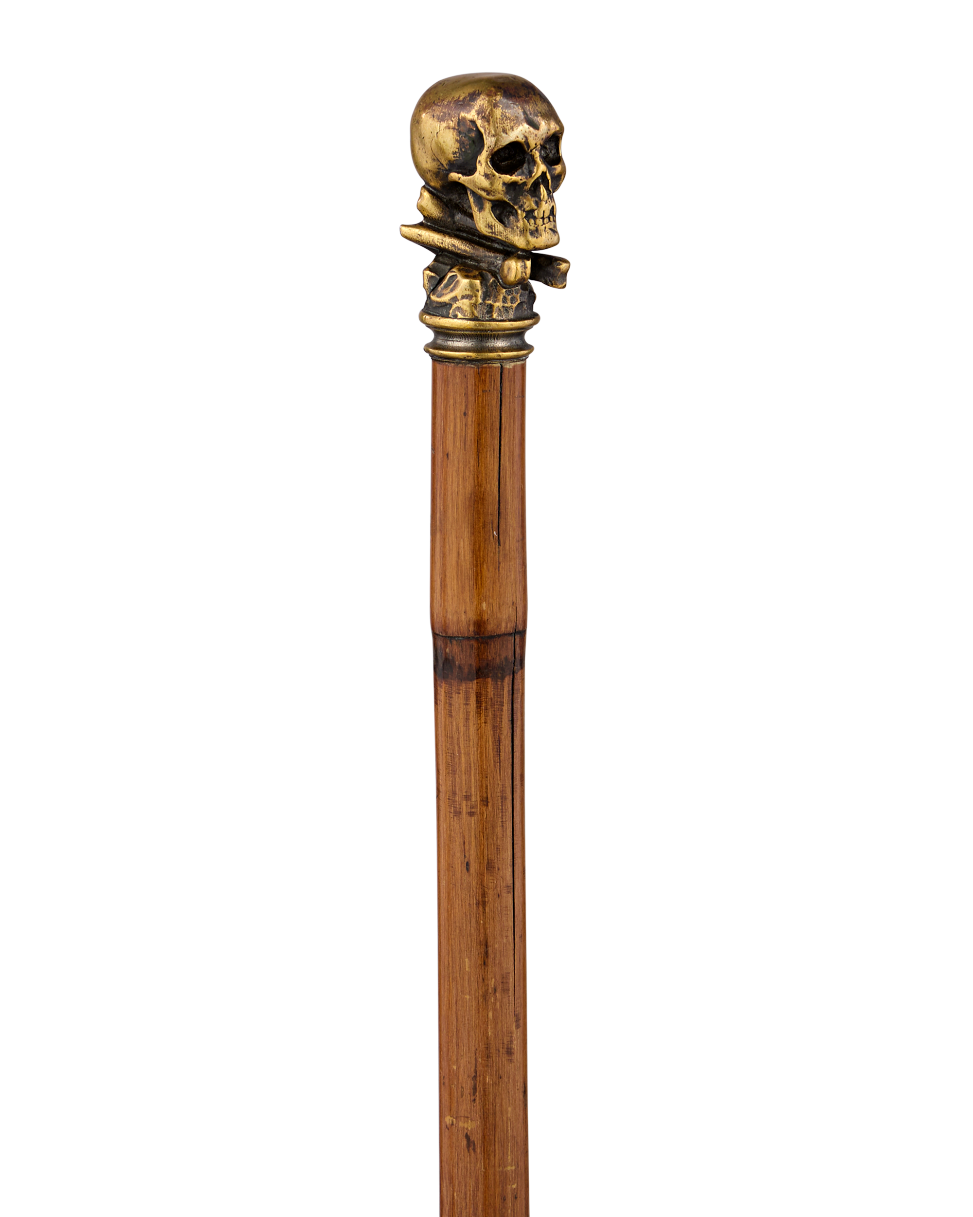 Gilt Skull Bludgeon Cane