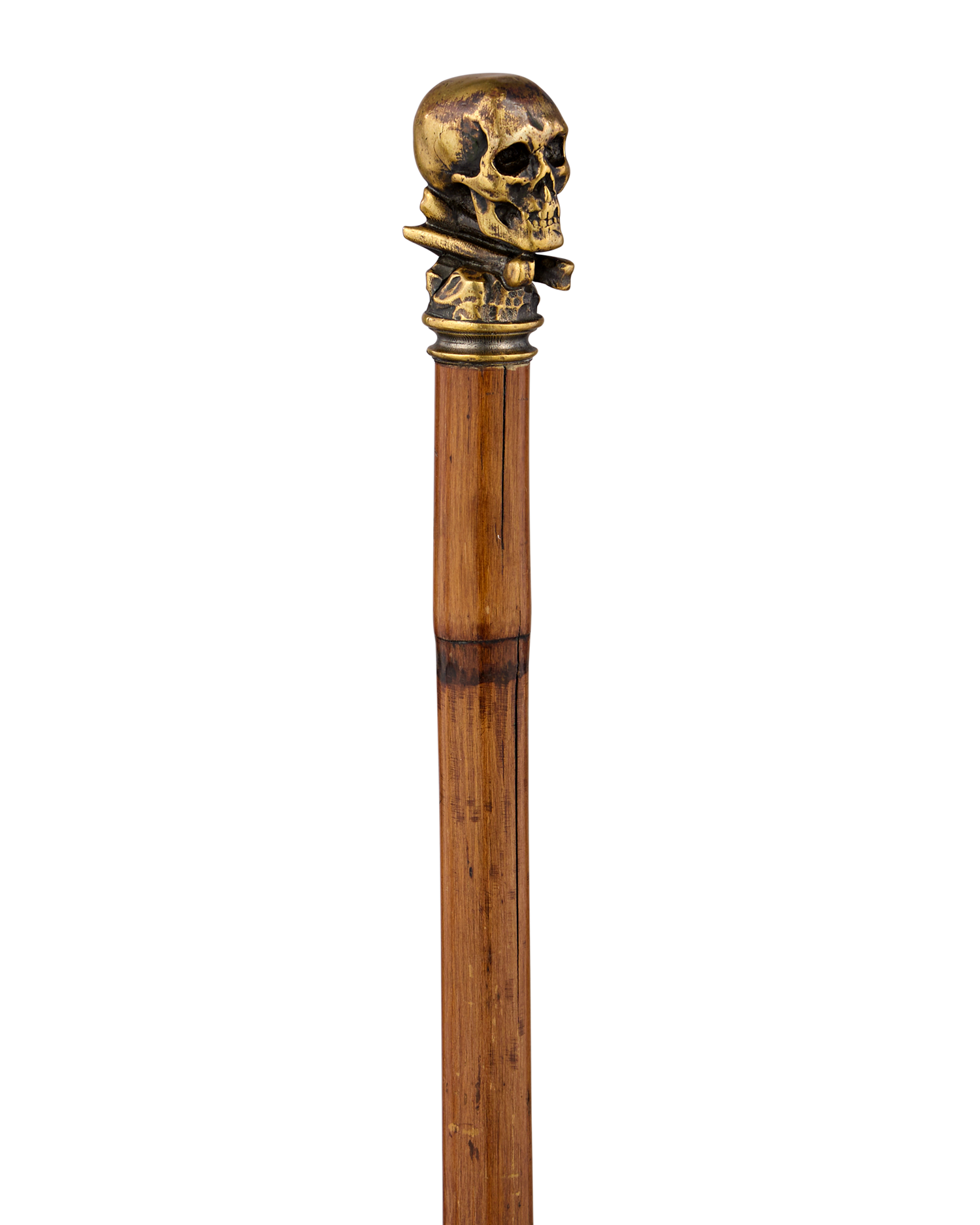 Gilt Skull Bludgeon Cane