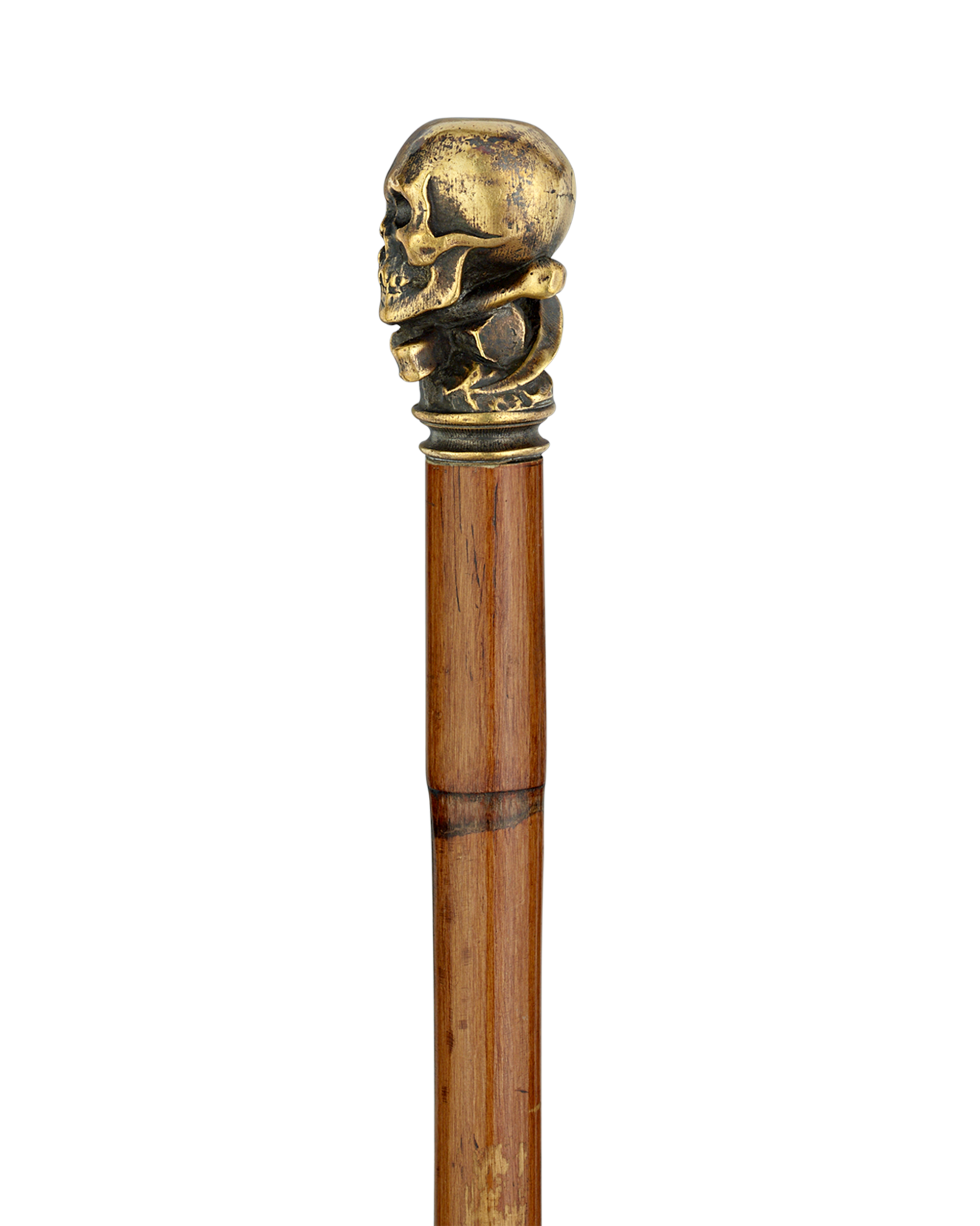 Gilt Skull Bludgeon Cane