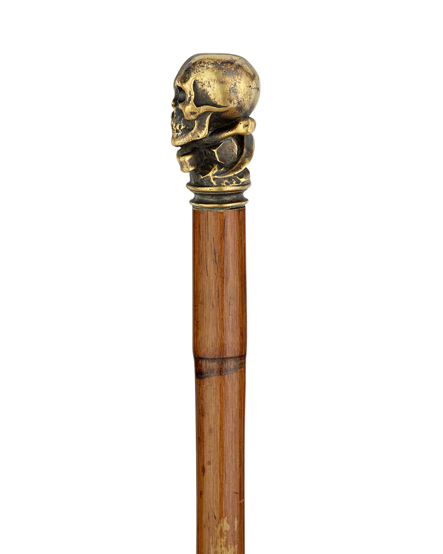 Gilt Skull Bludgeon Cane