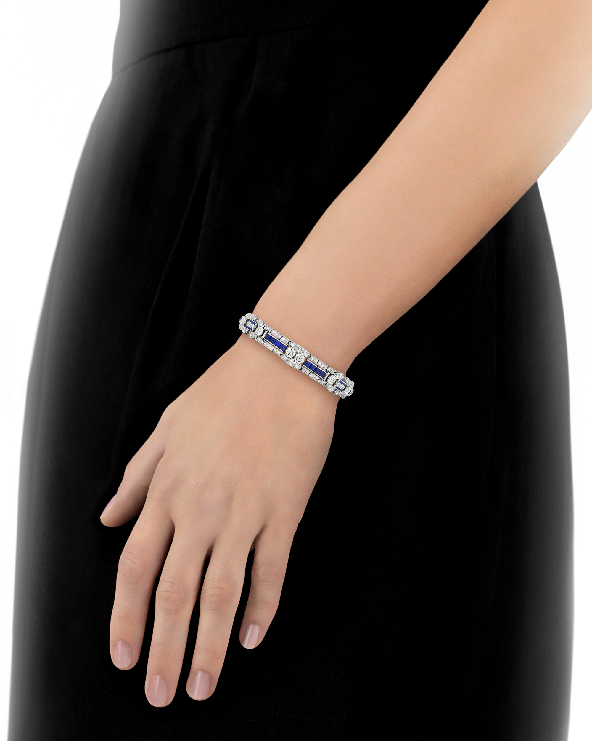 Raymond Yard Diamond and Sapphire Bracelet