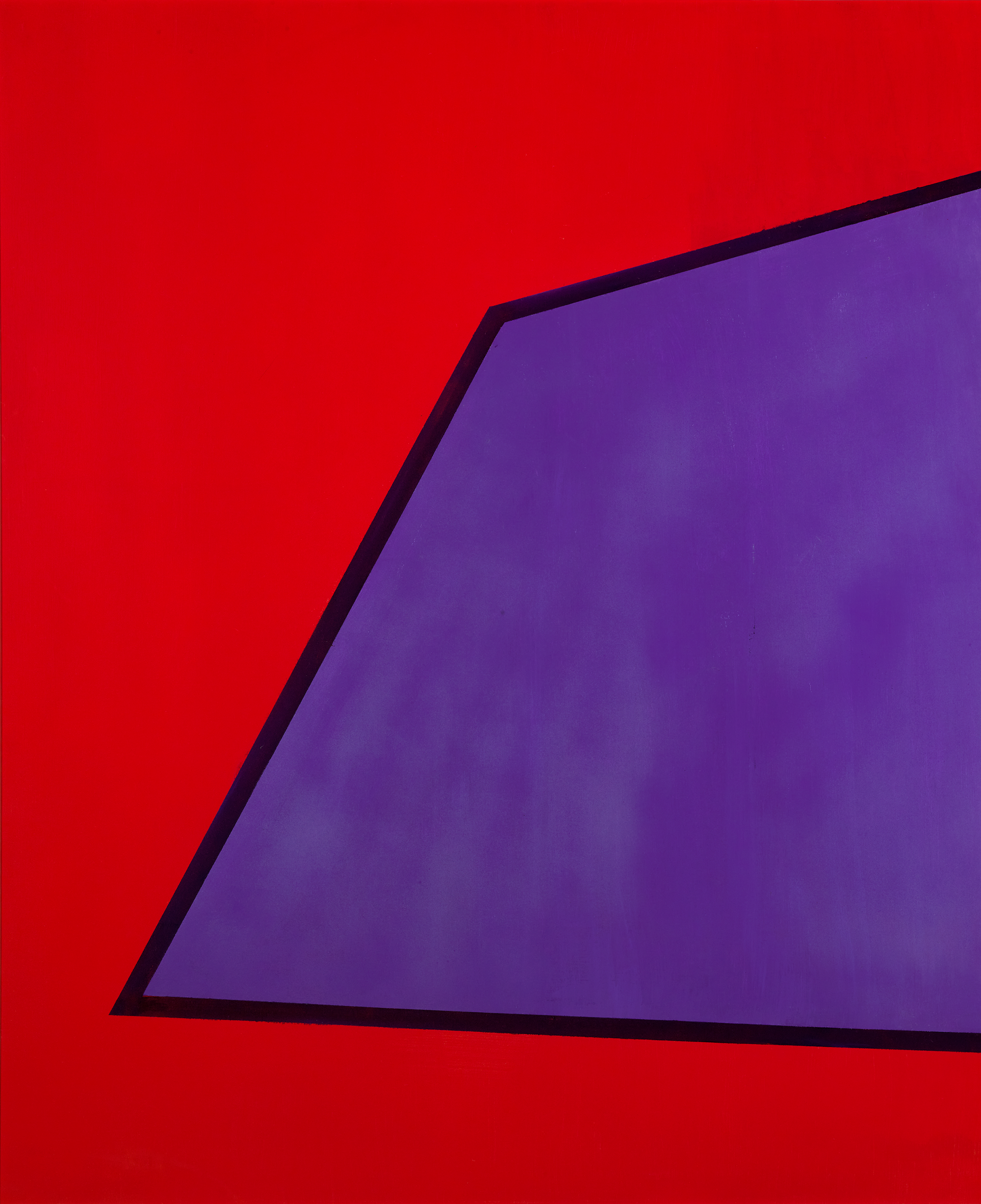 Abstract with Blue on Red by Frank Sinatra