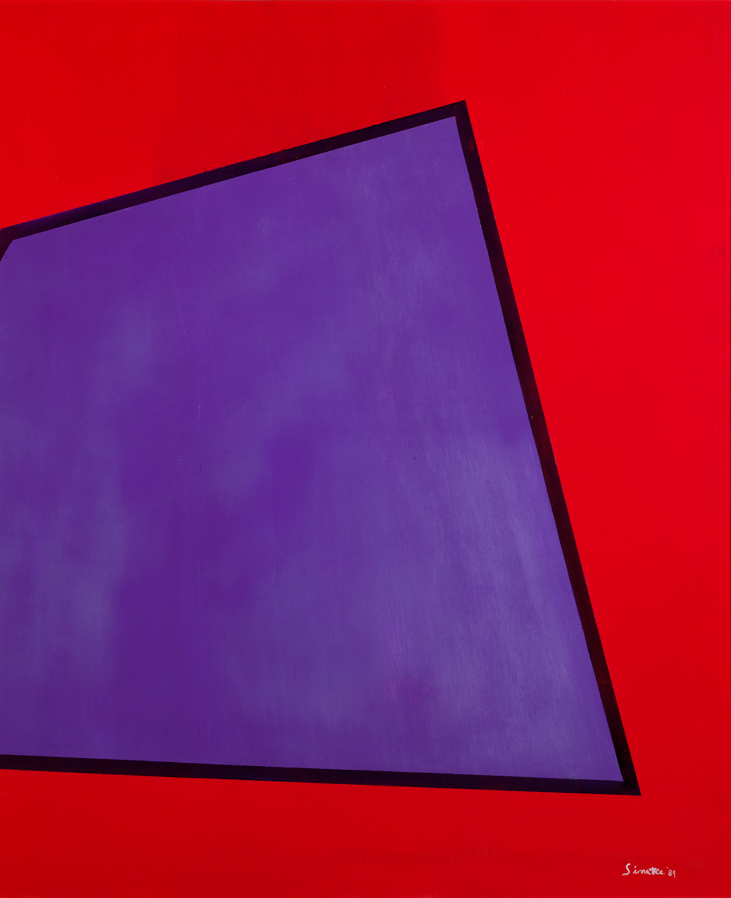 Abstract with Blue on Red by Frank Sinatra