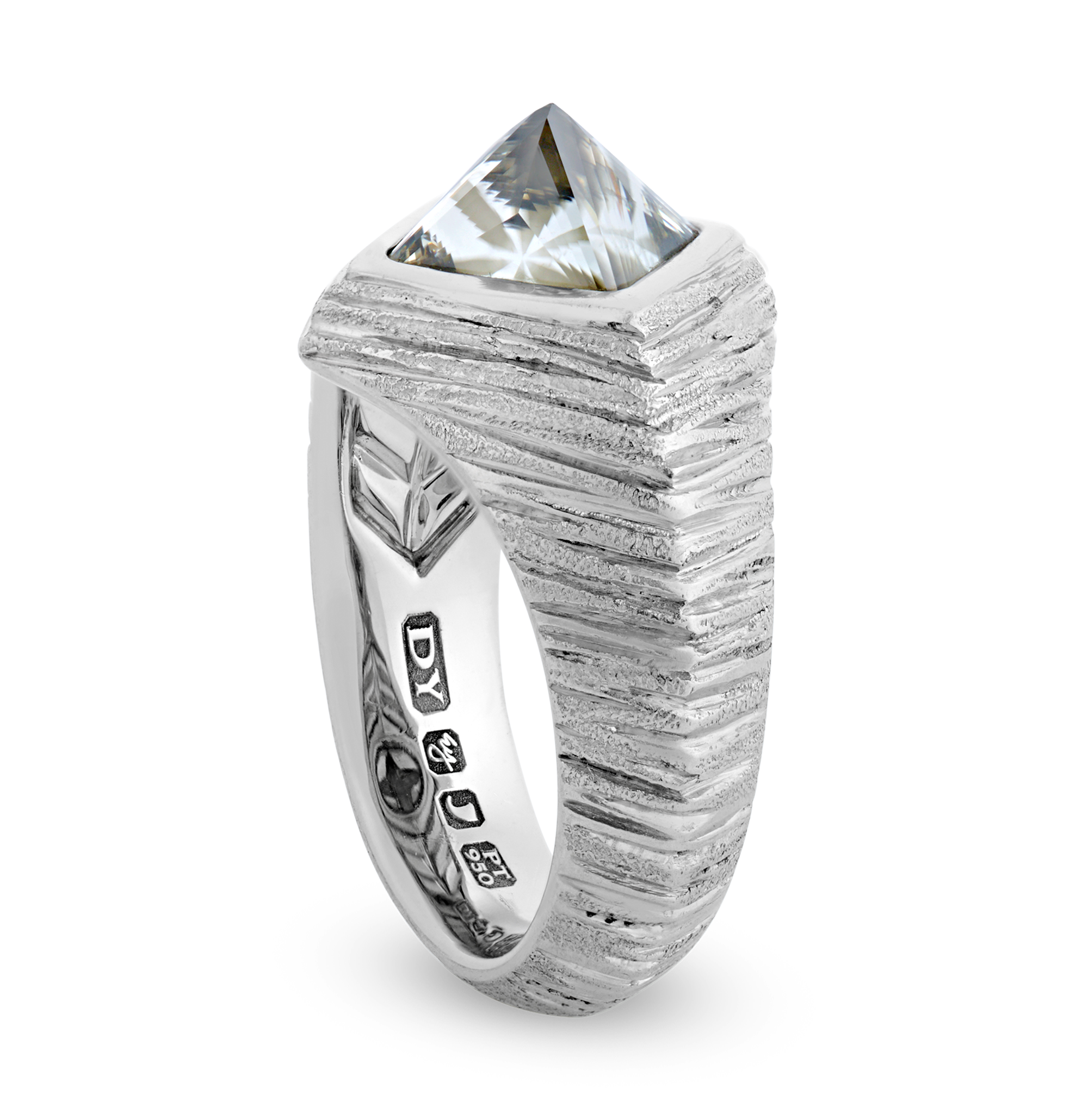 David Yurman Asteriated Pyramid Diamond Ring, 5.21 carats