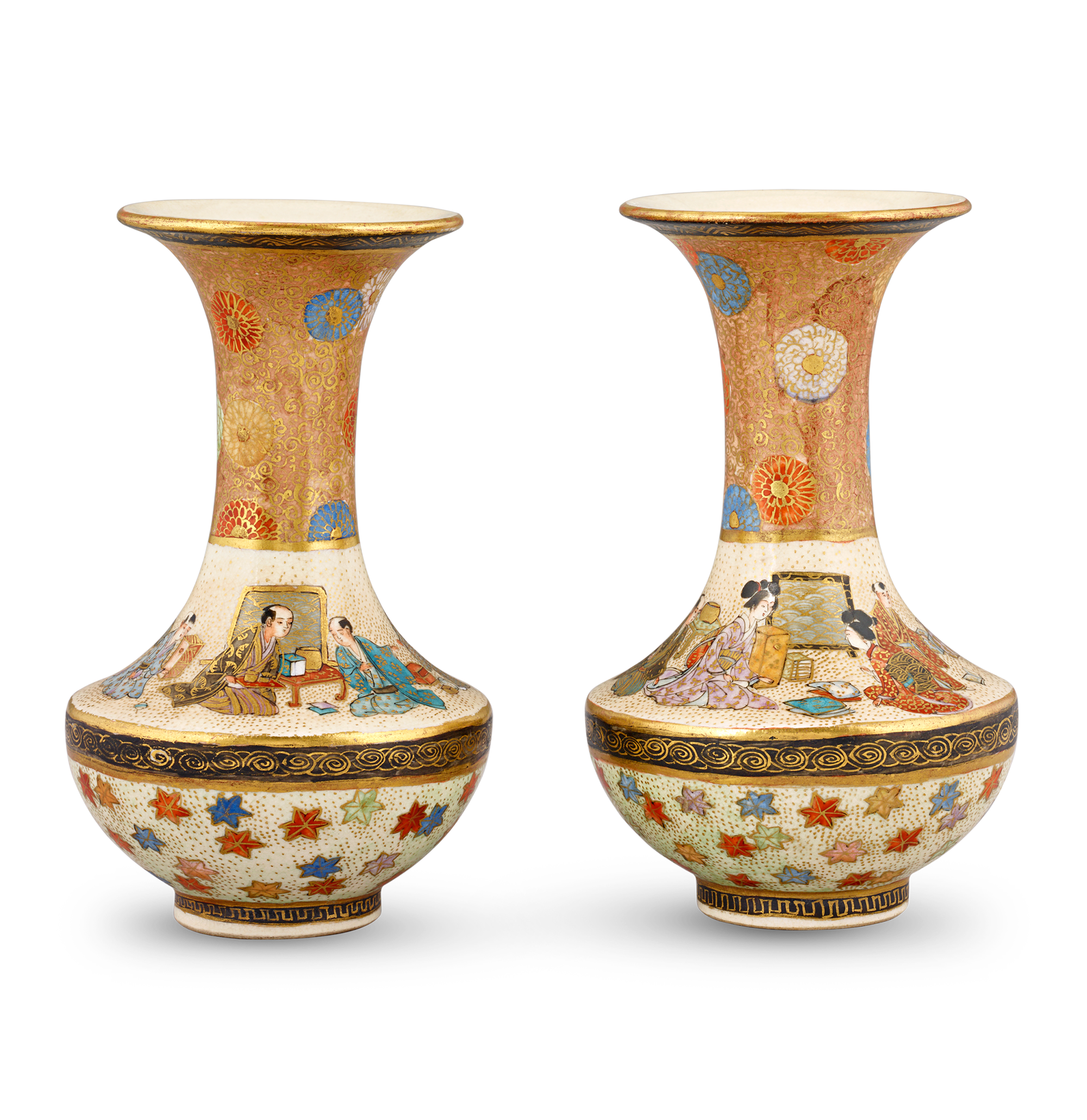 Pair of Satsuma Vases