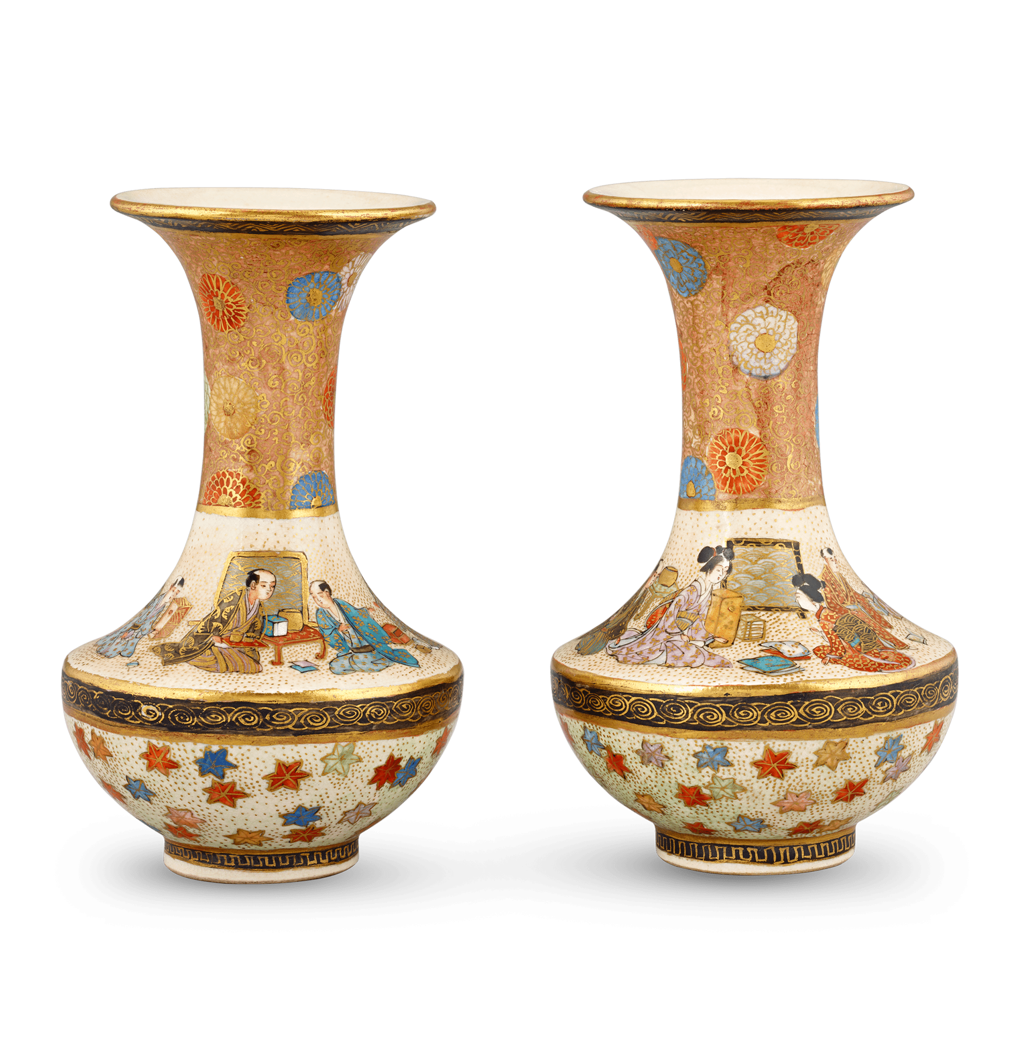 Pair of Satsuma Vases