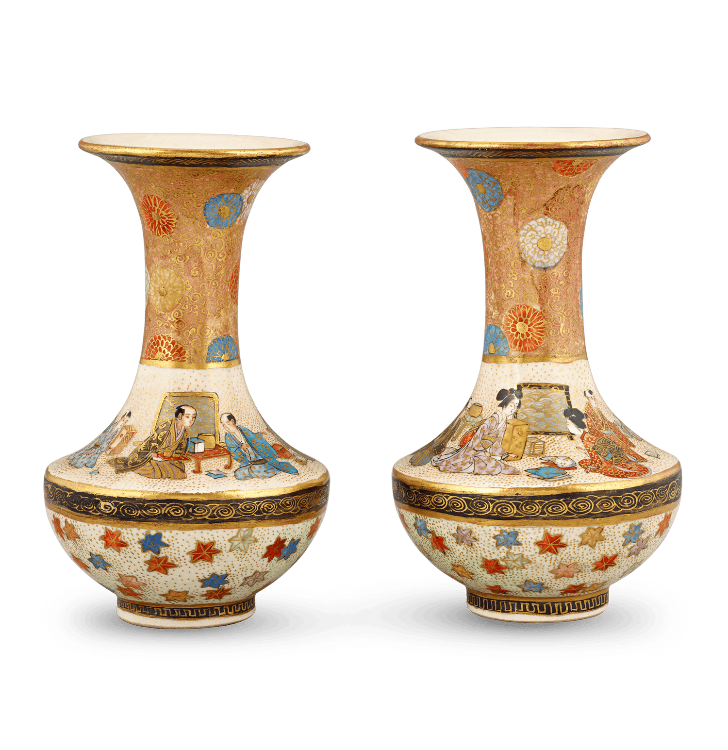 Pair of Satsuma Vases