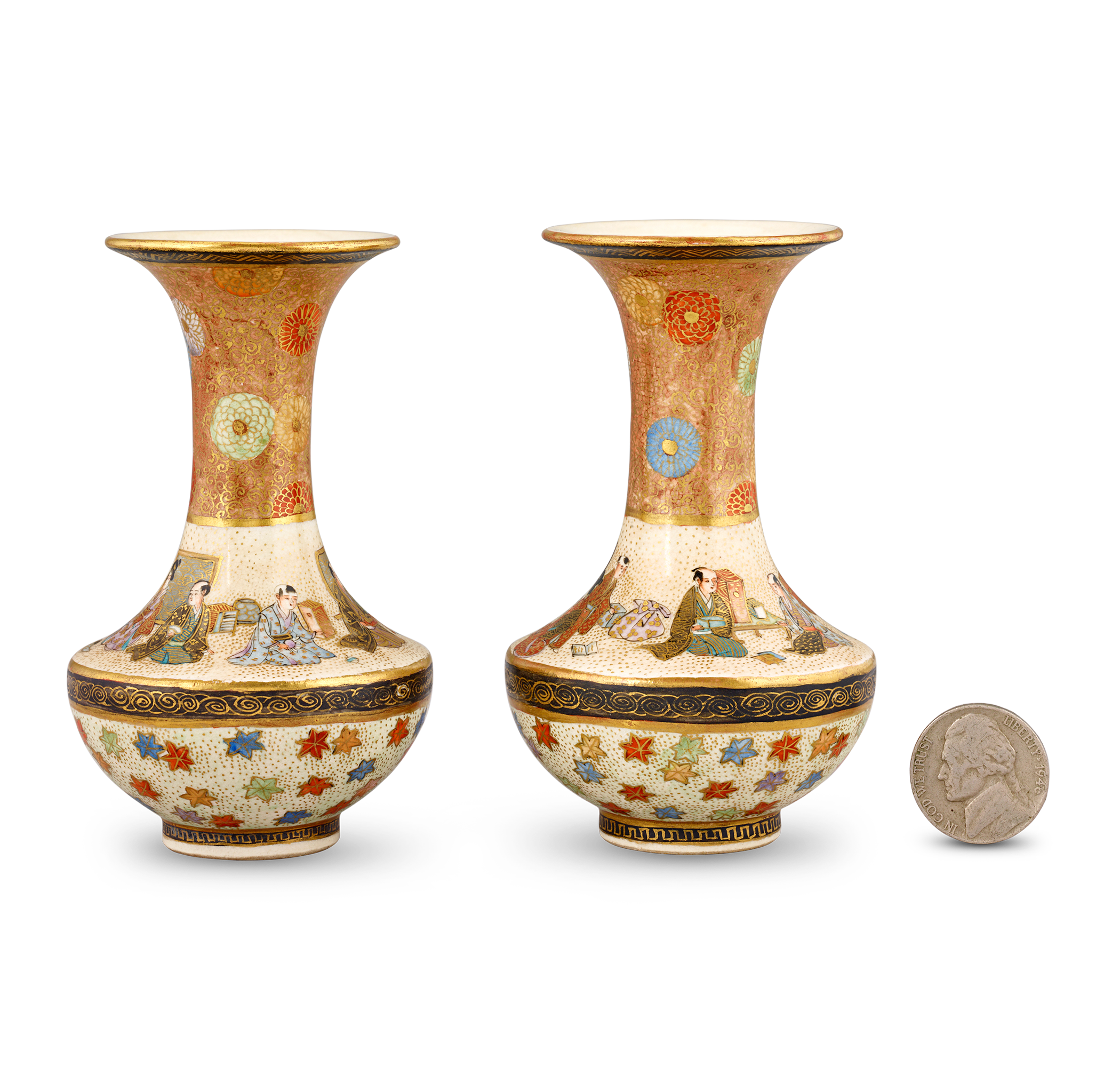 Pair of Satsuma Vases