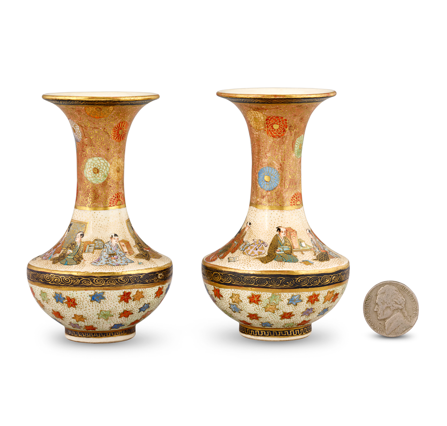 Pair of Satsuma Vases