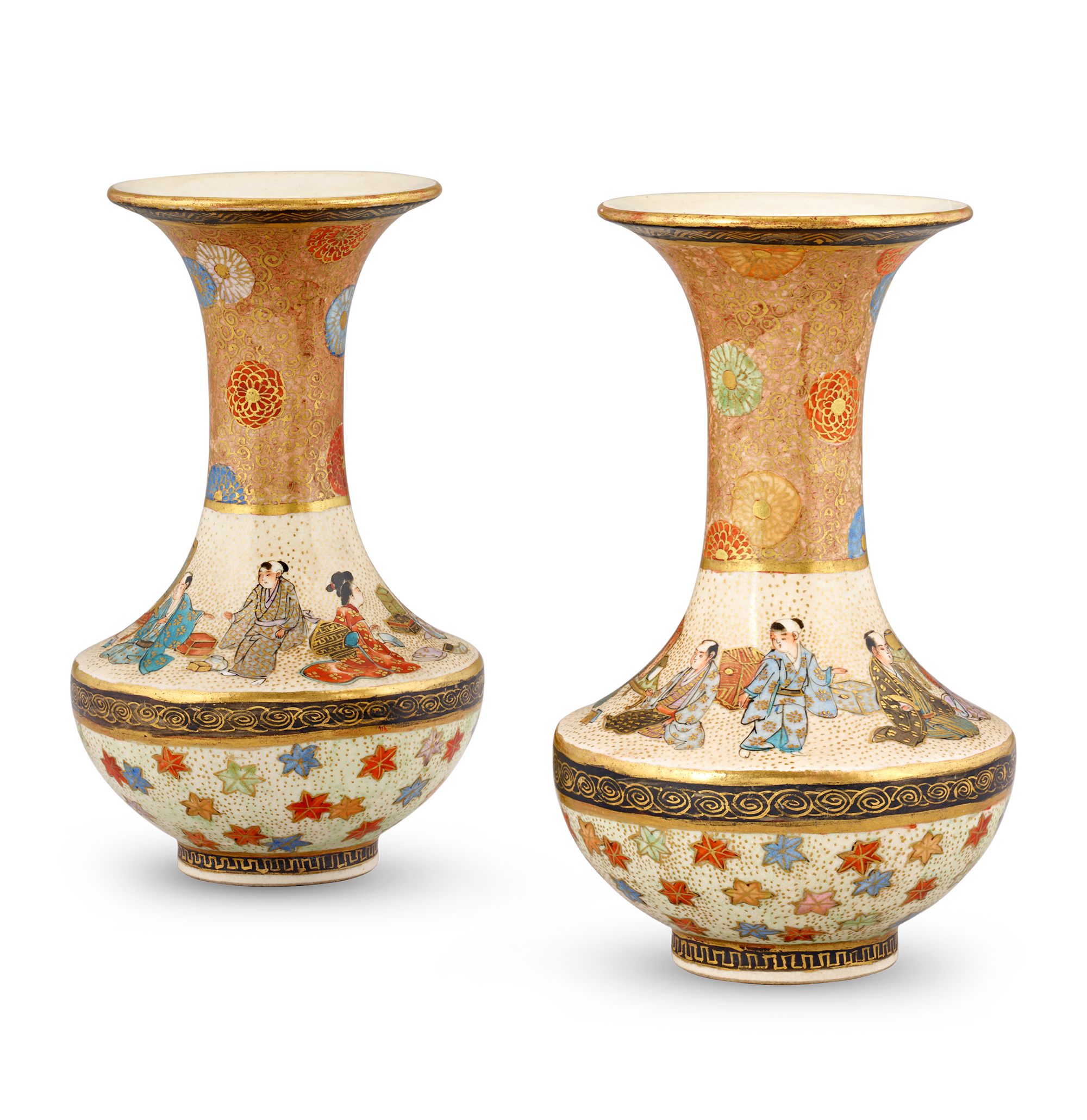 Pair of Satsuma Vases