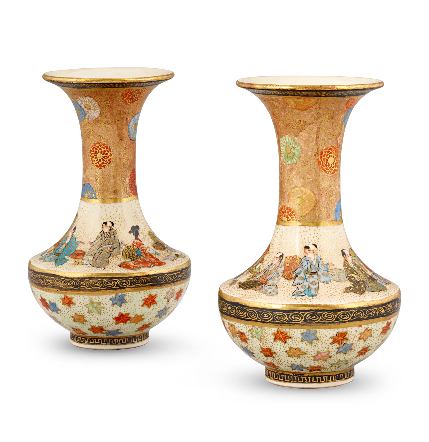 Pair of Satsuma Vases