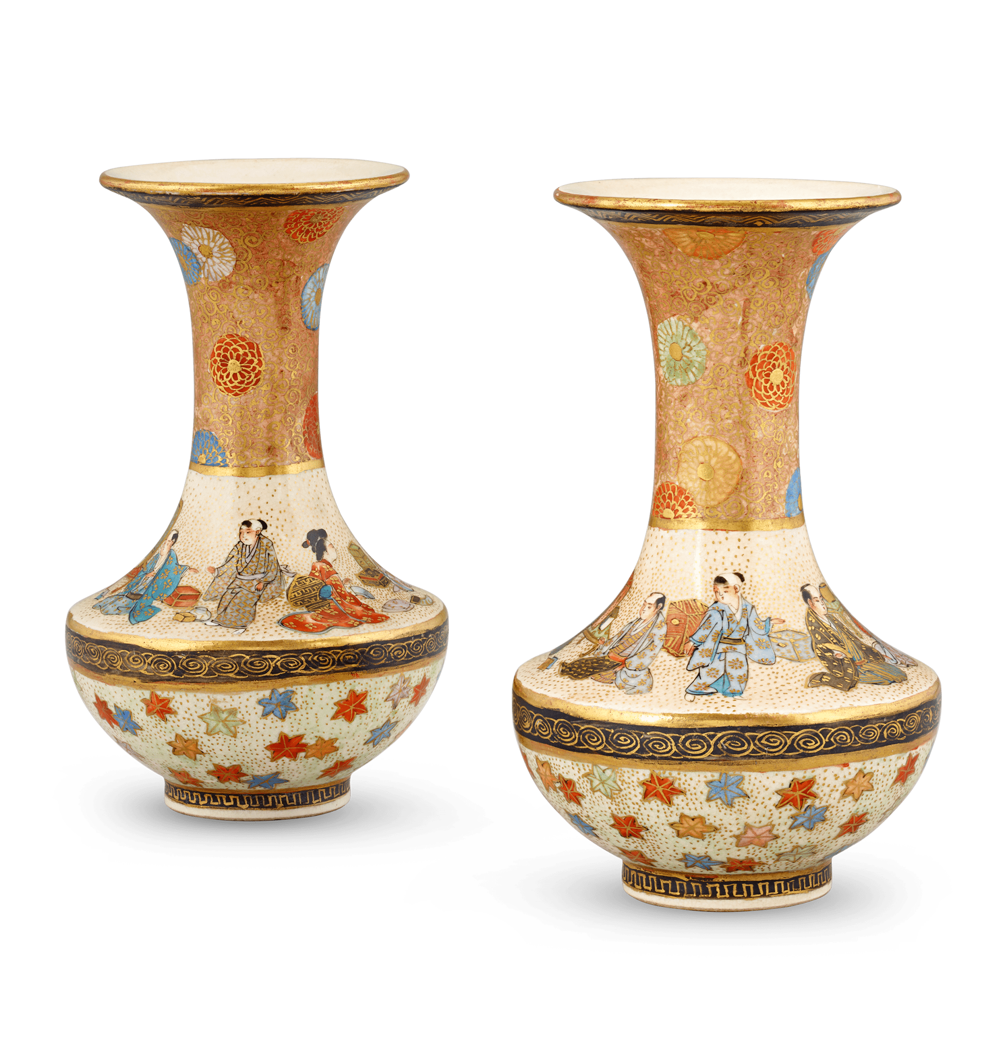 Pair of Satsuma Vases