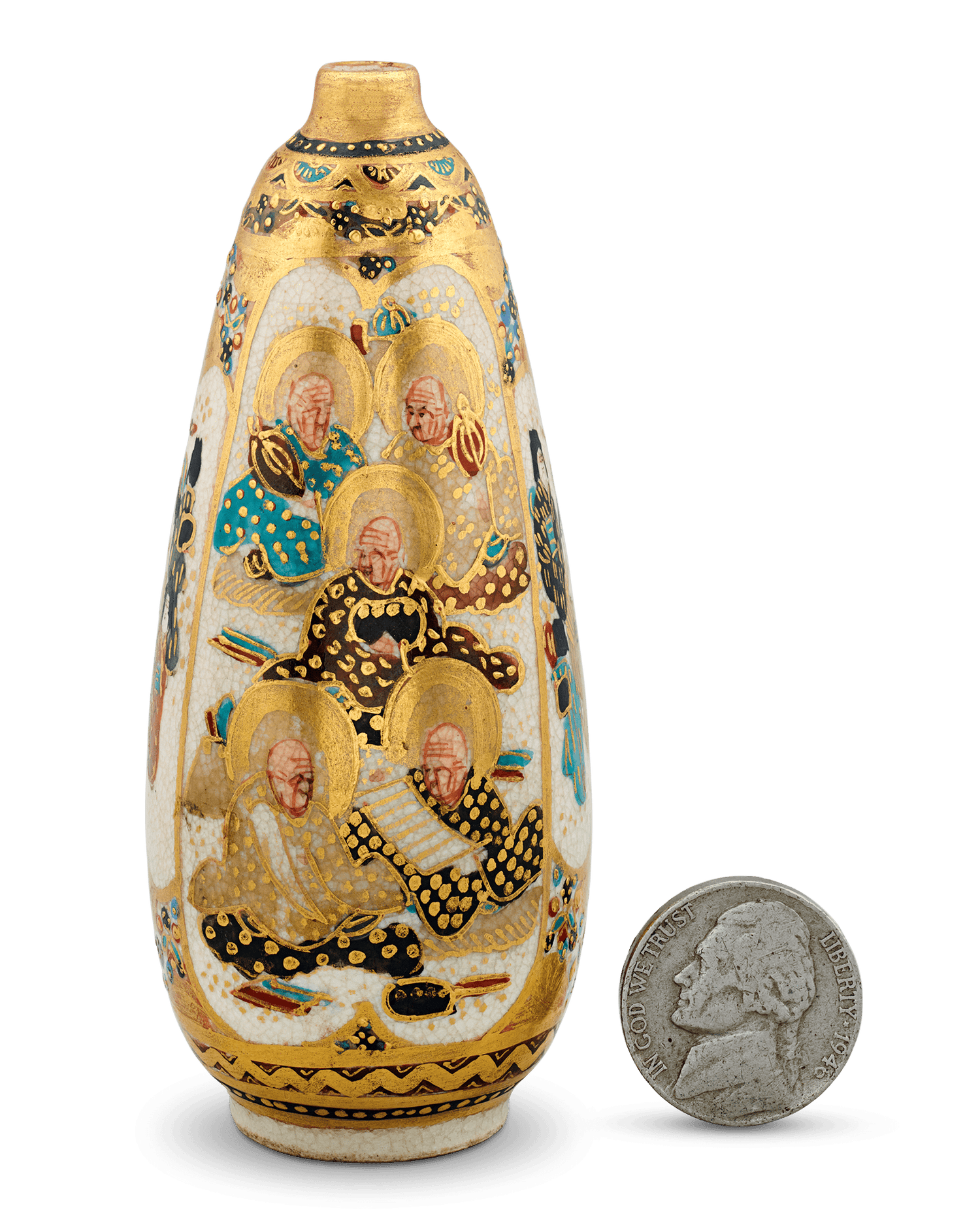 Satsuma Vase with Monks