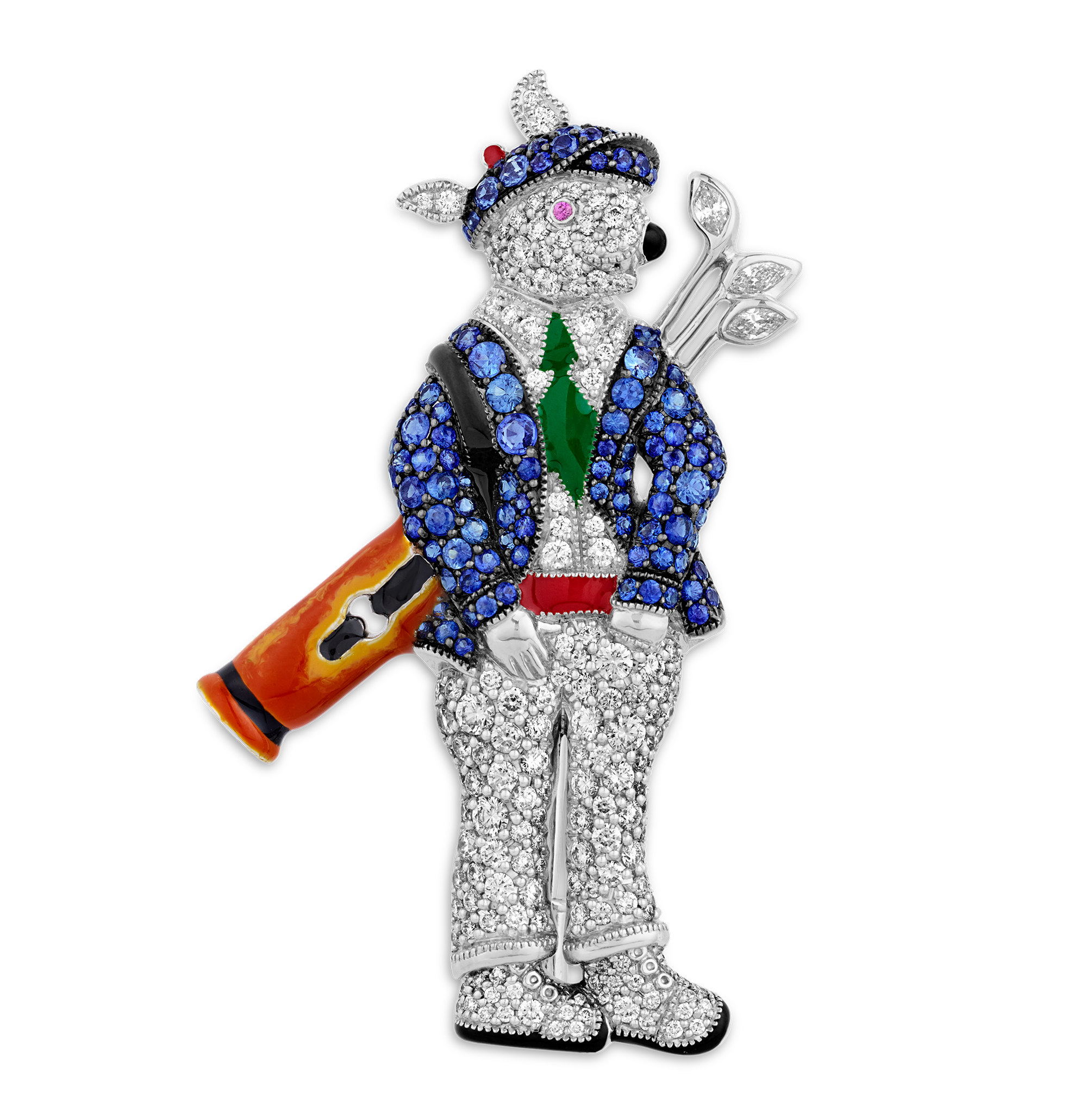 Raymond Yard Rabbit Golf Caddy Brooch