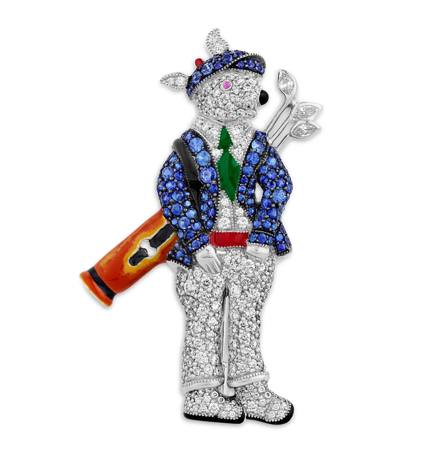 Raymond Yard Rabbit Golf Caddy Brooch