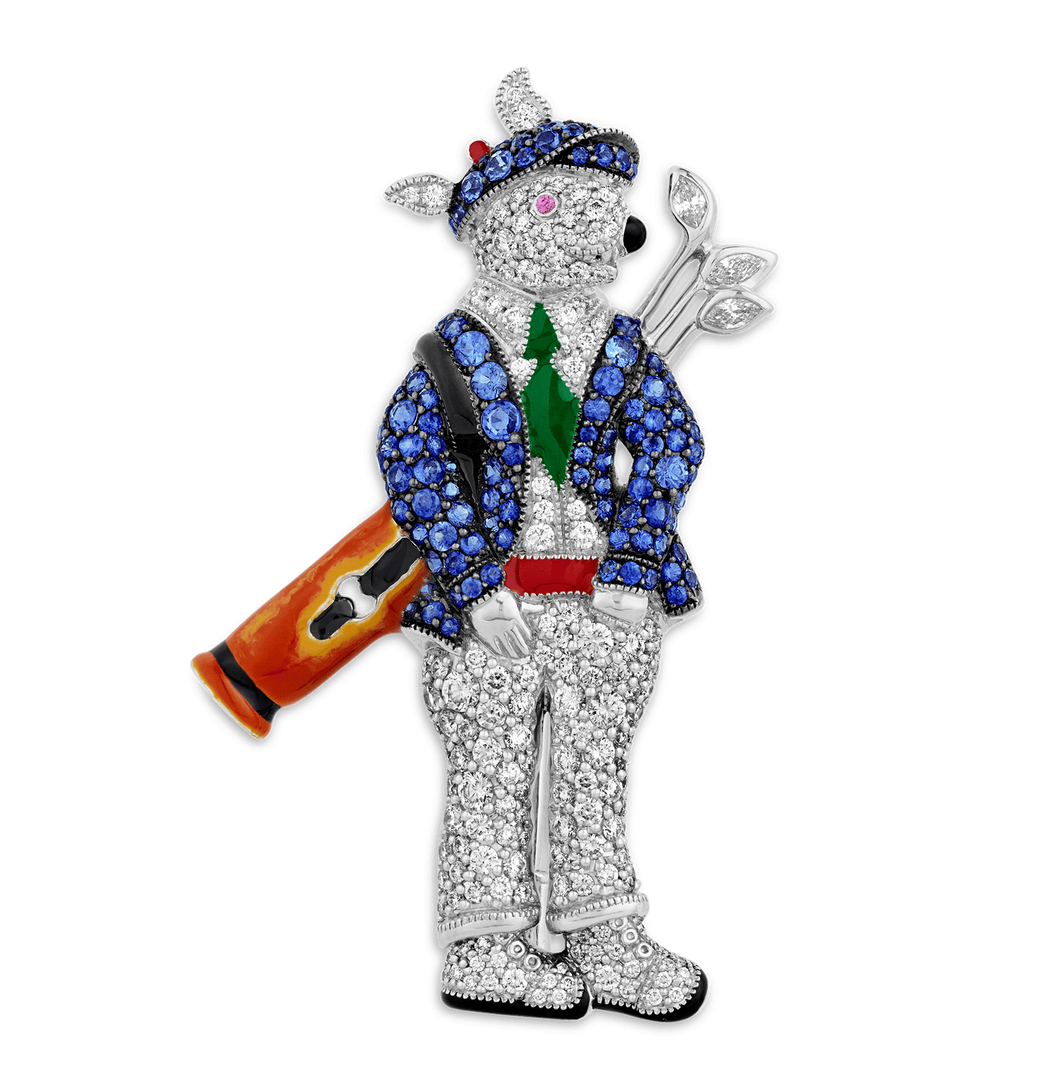 Raymond Yard Rabbit Golf Caddy Brooch