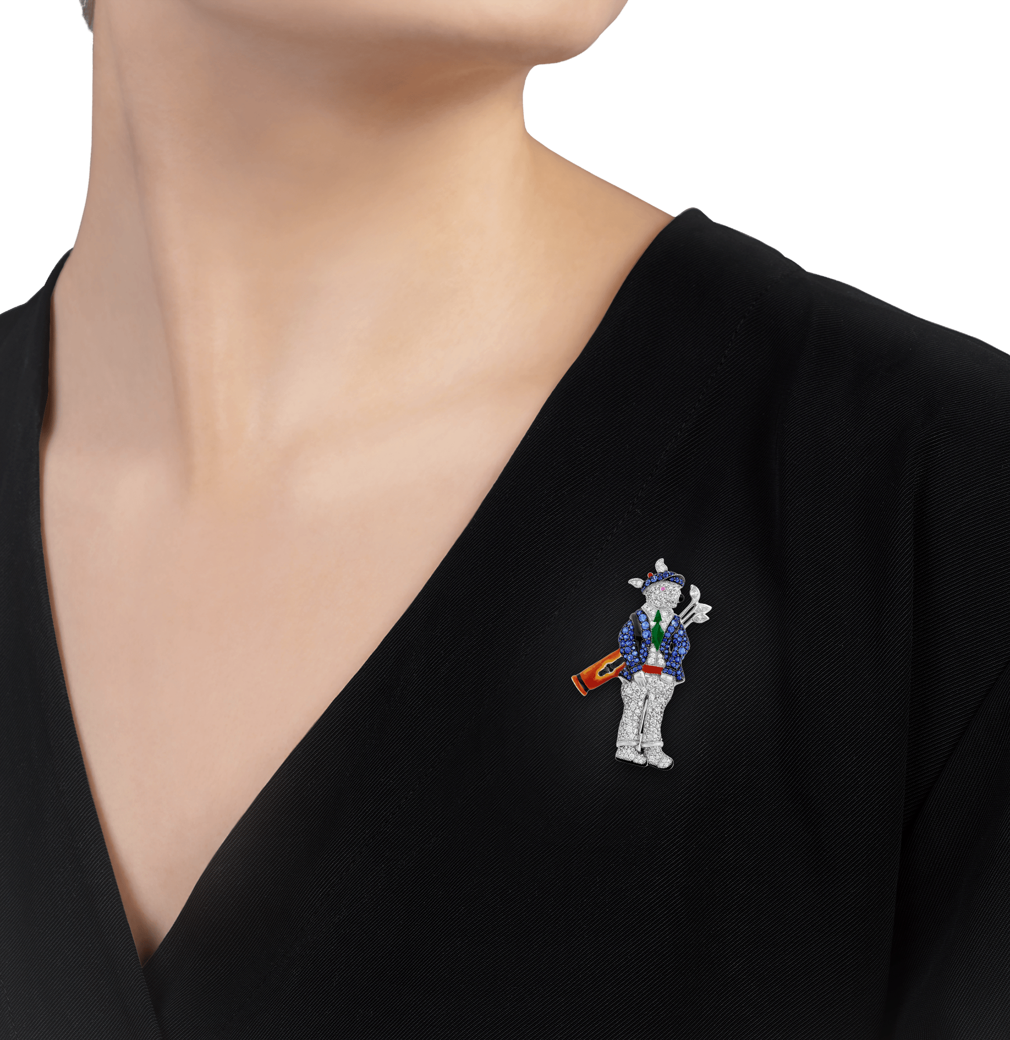 Raymond Yard Rabbit Golf Caddy Brooch