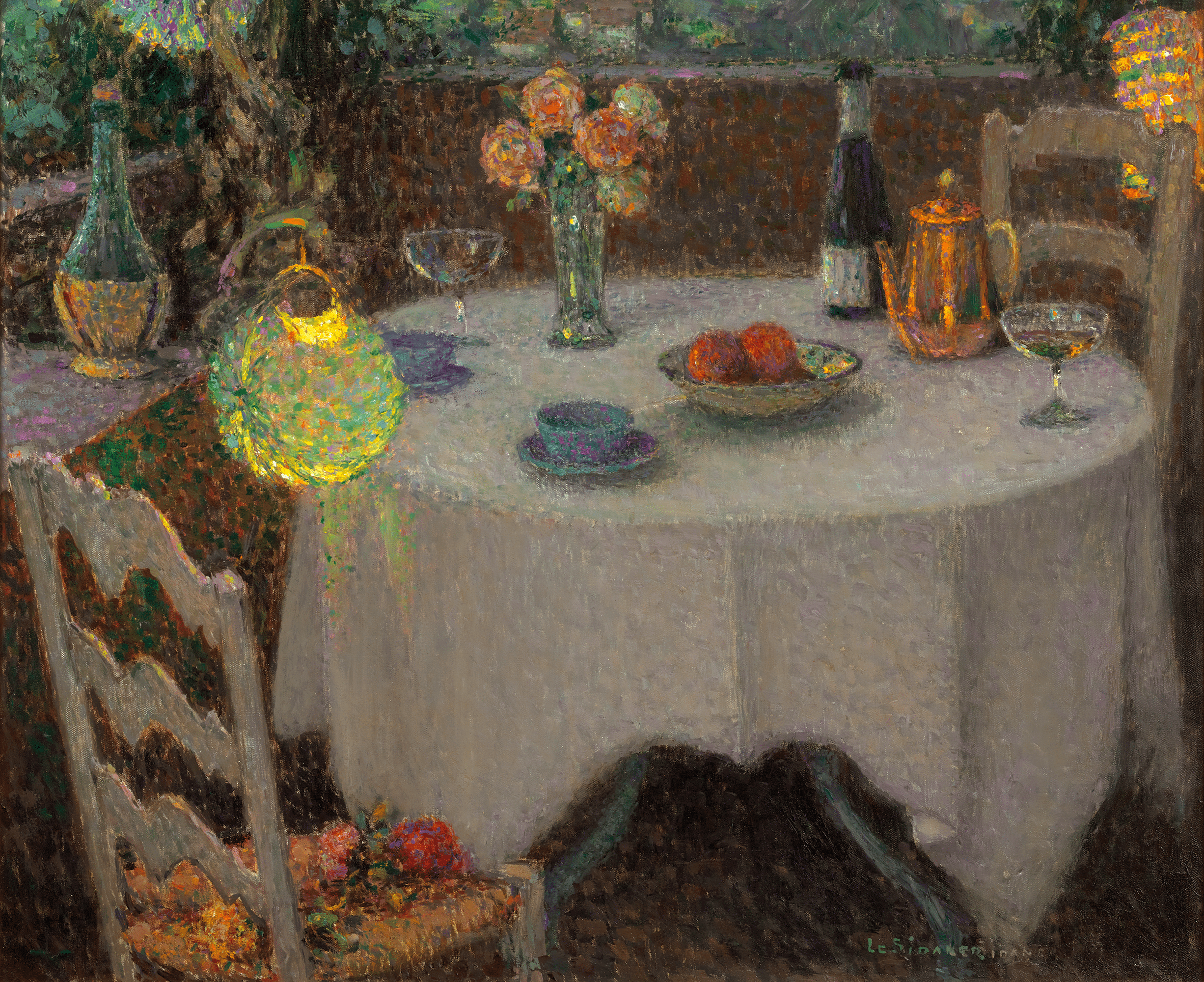 La table sous la tonnelle by Henri Le Sidaner