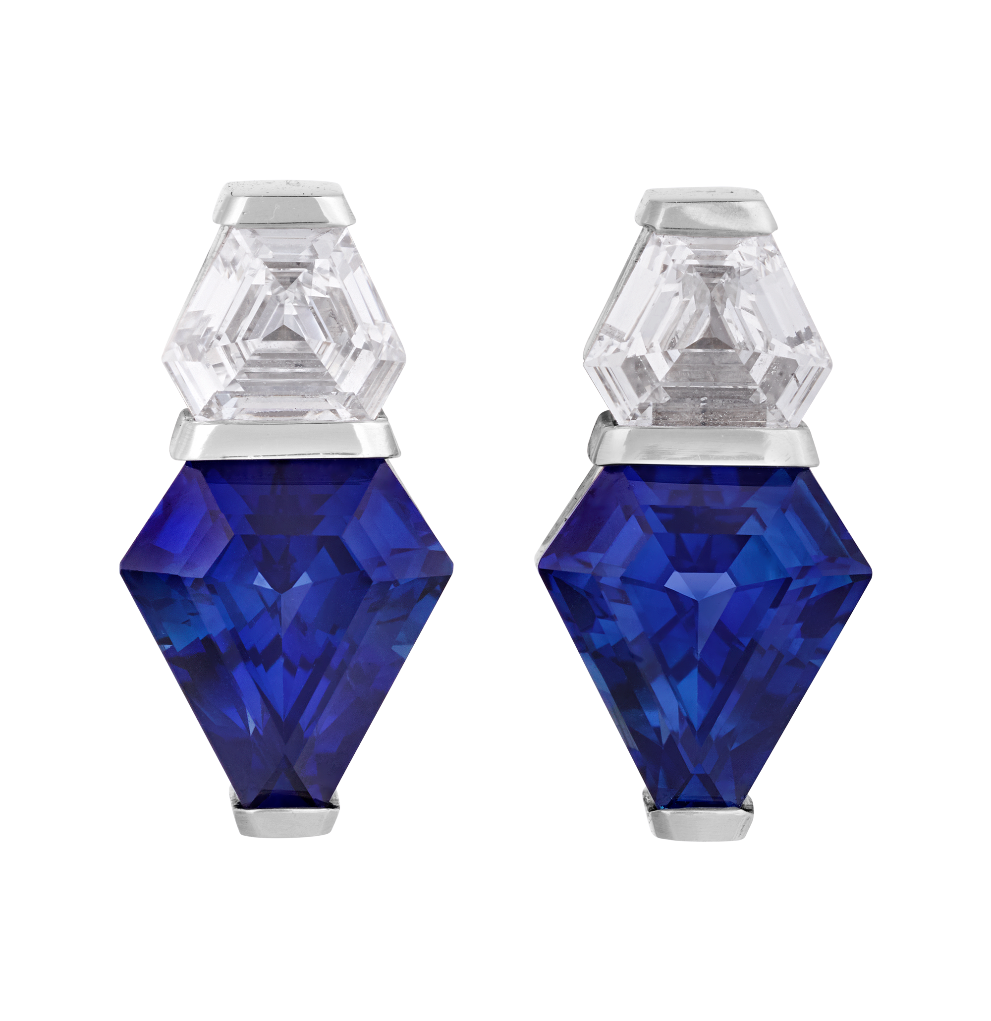 Ceylon Sapphire Earrings, 4.57 carats