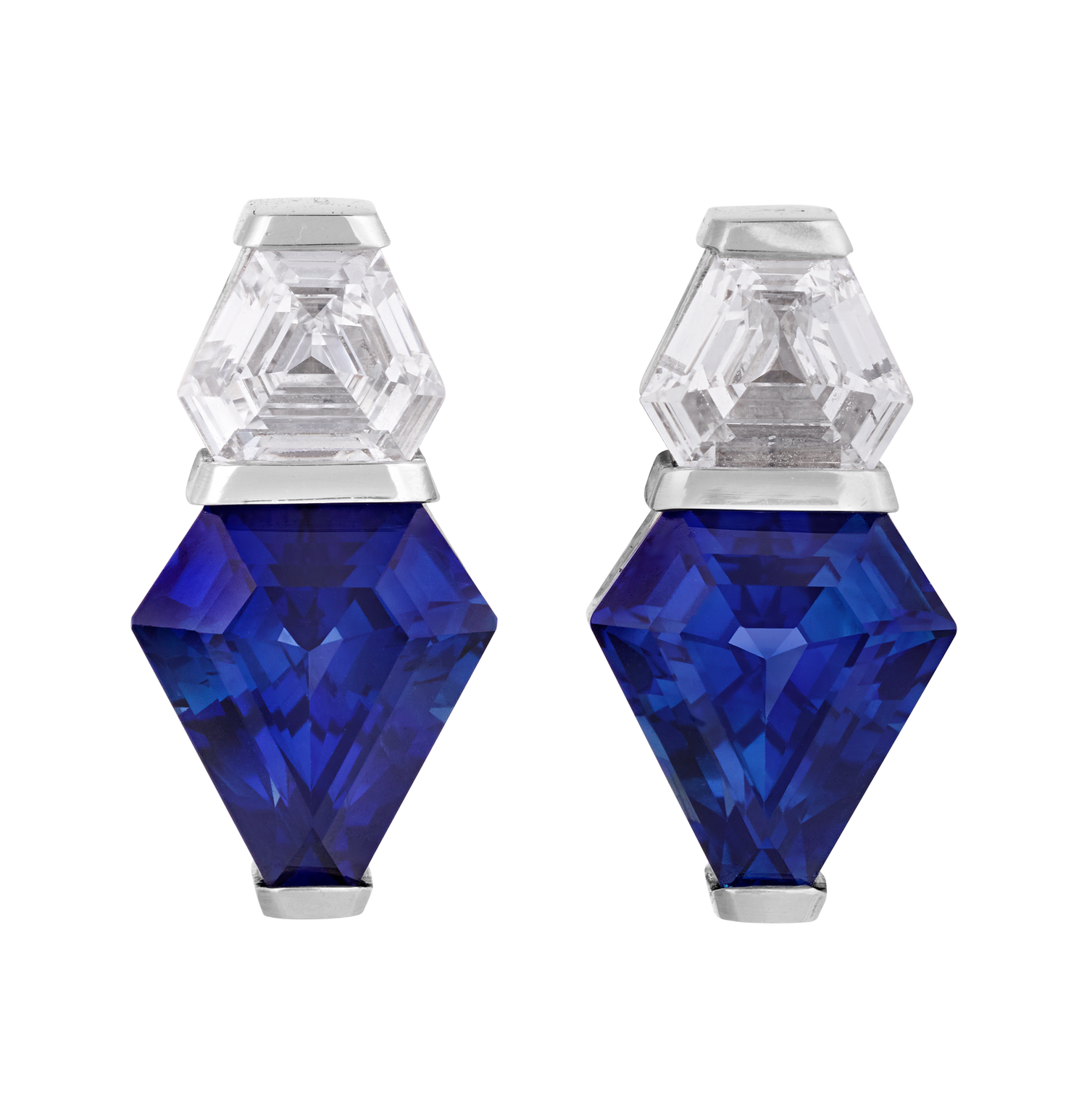 Ceylon Sapphire Earrings, 4.57 carats