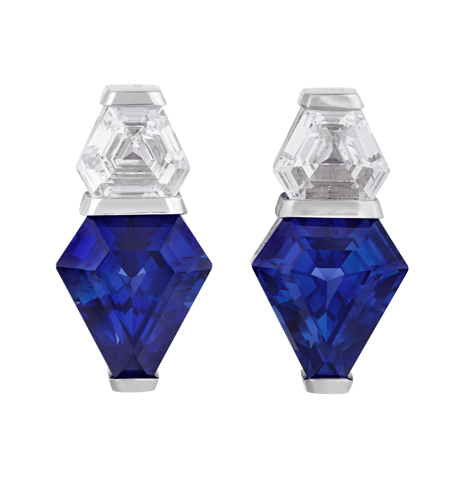 Ceylon Sapphire Earrings, 4.57 carats