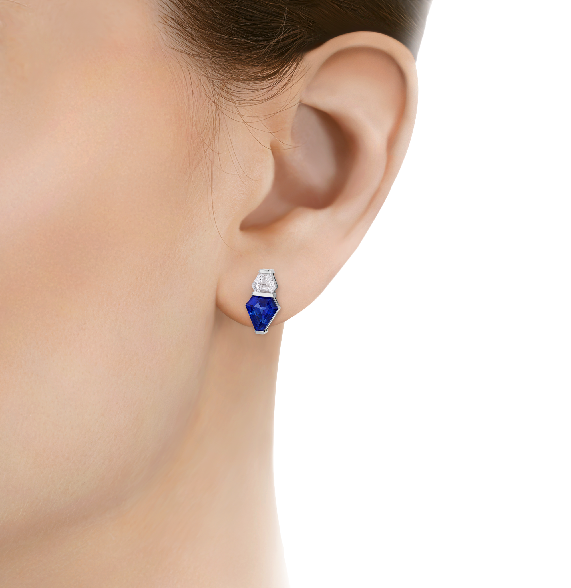 Ceylon Sapphire Earrings, 4.57 carats