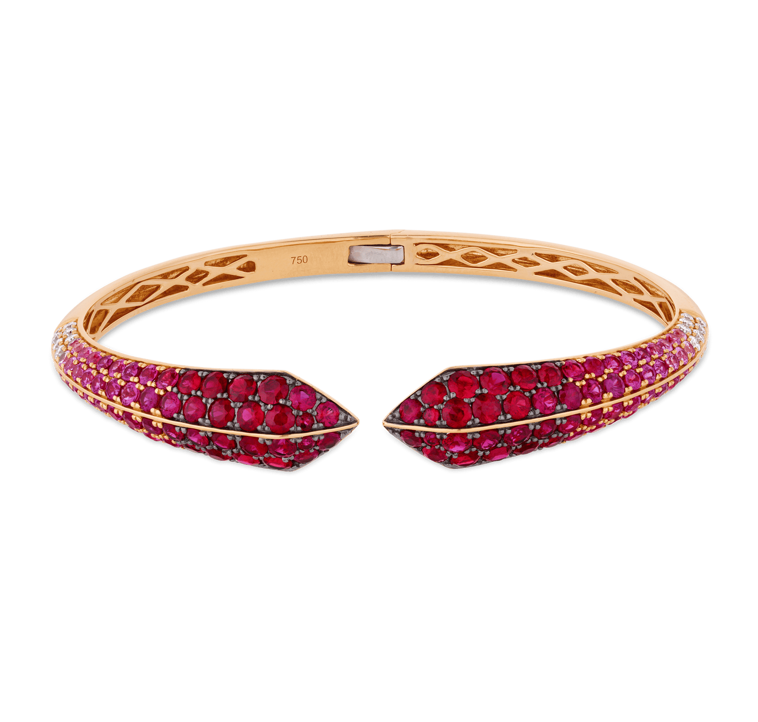 Rose Gold Bracelet with Rubies, Pink Sapphires and Diamonds