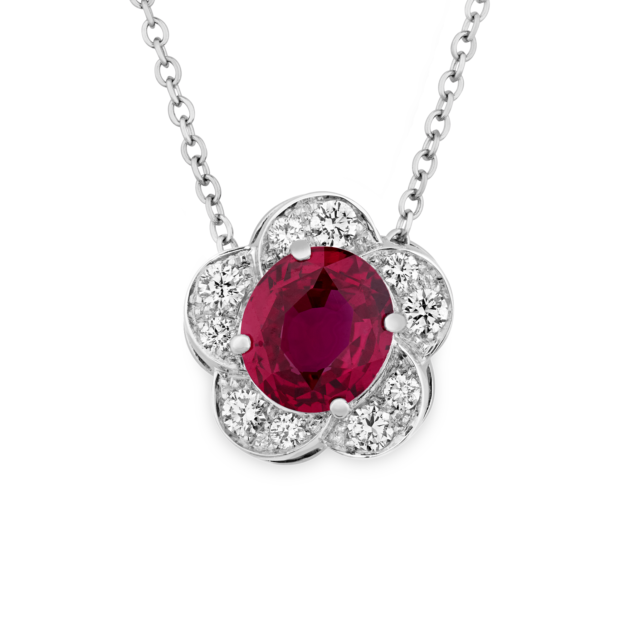 Unheated Ruby Pendant, 2.13 carats