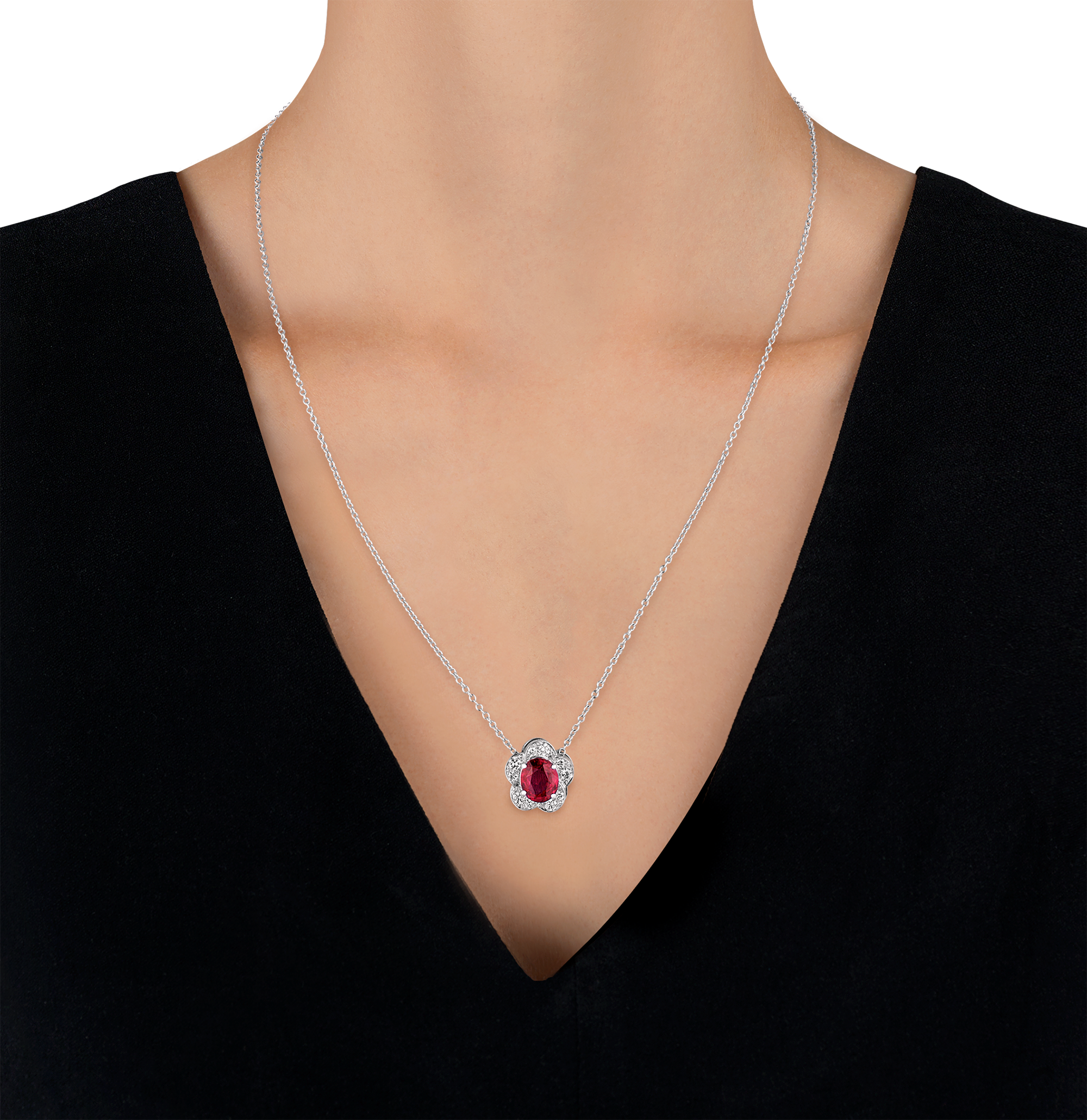 Unheated Ruby Pendant, 2.13 carats