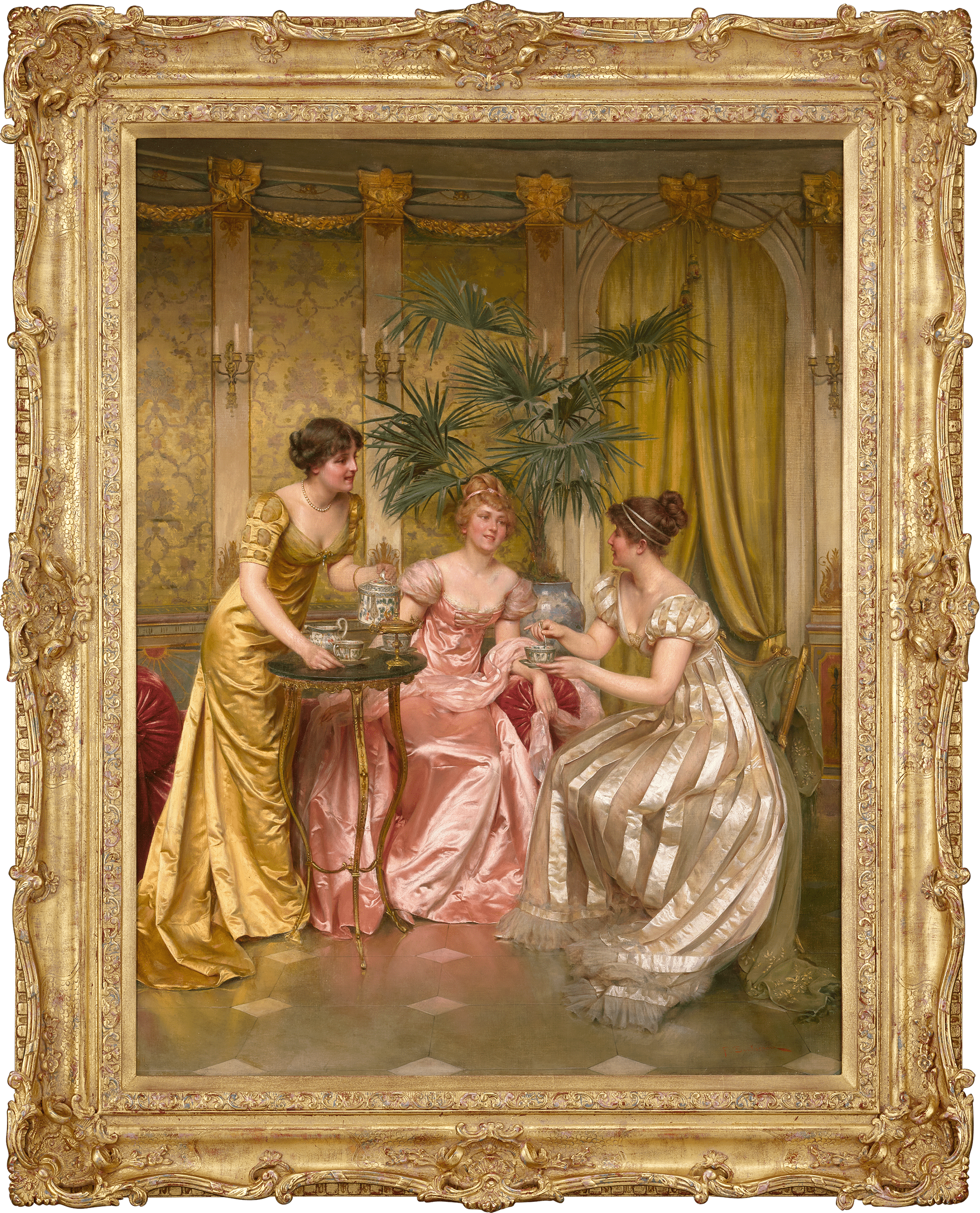 Afternoon Tea by Charles-Joseph-Frédéric Soulacroix