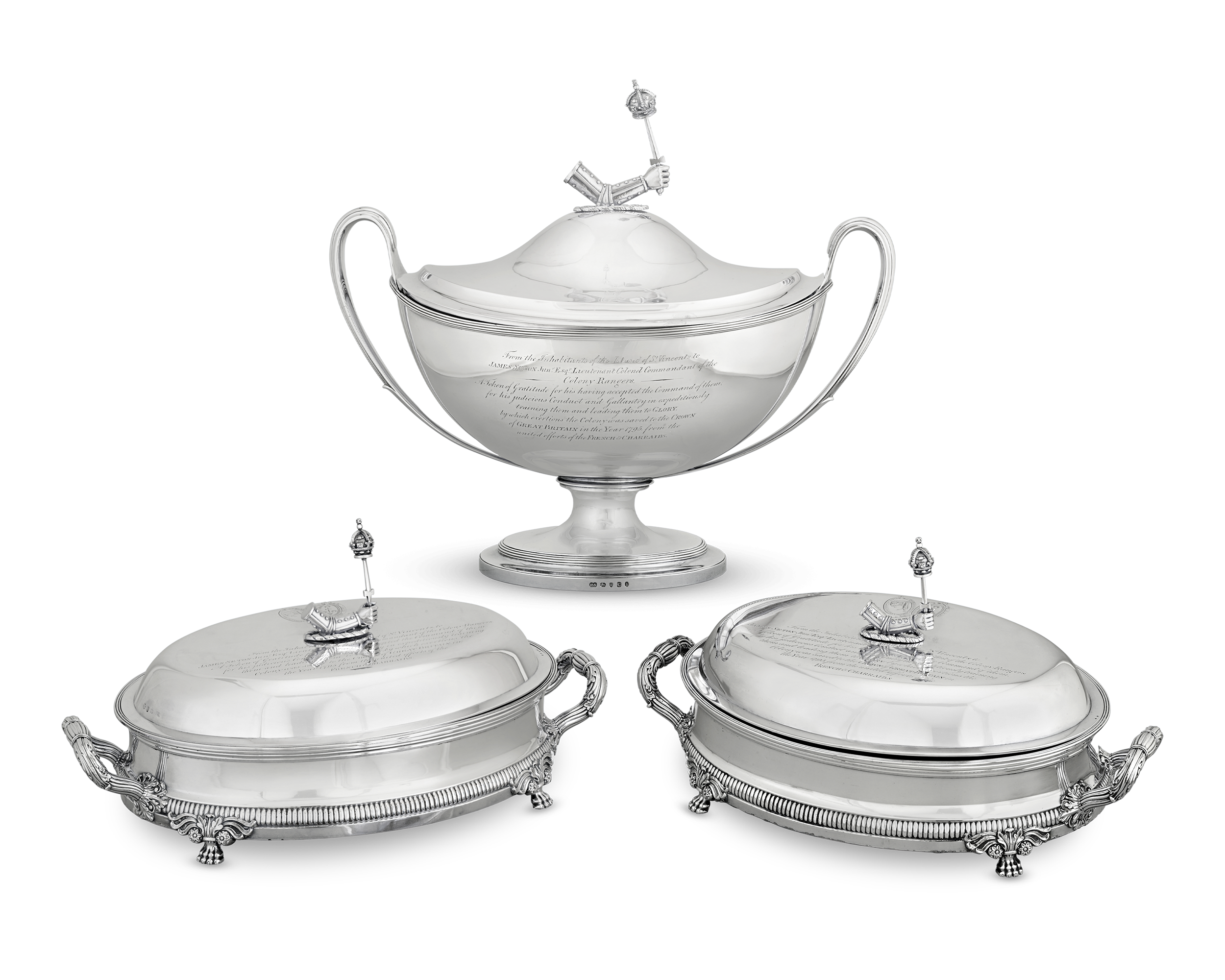 Paul Storr Silver Tureen and Entrée Dishes, Set of 3